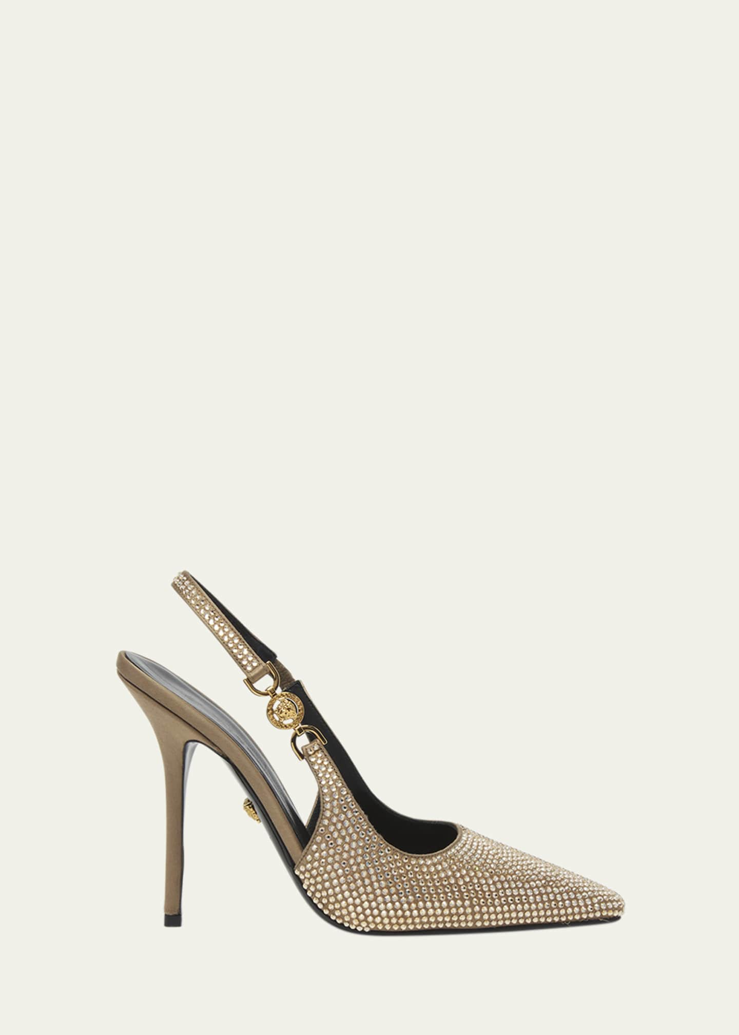 Versace Crystal Stiletto Slingback Pumps - Bergdorf Goodman