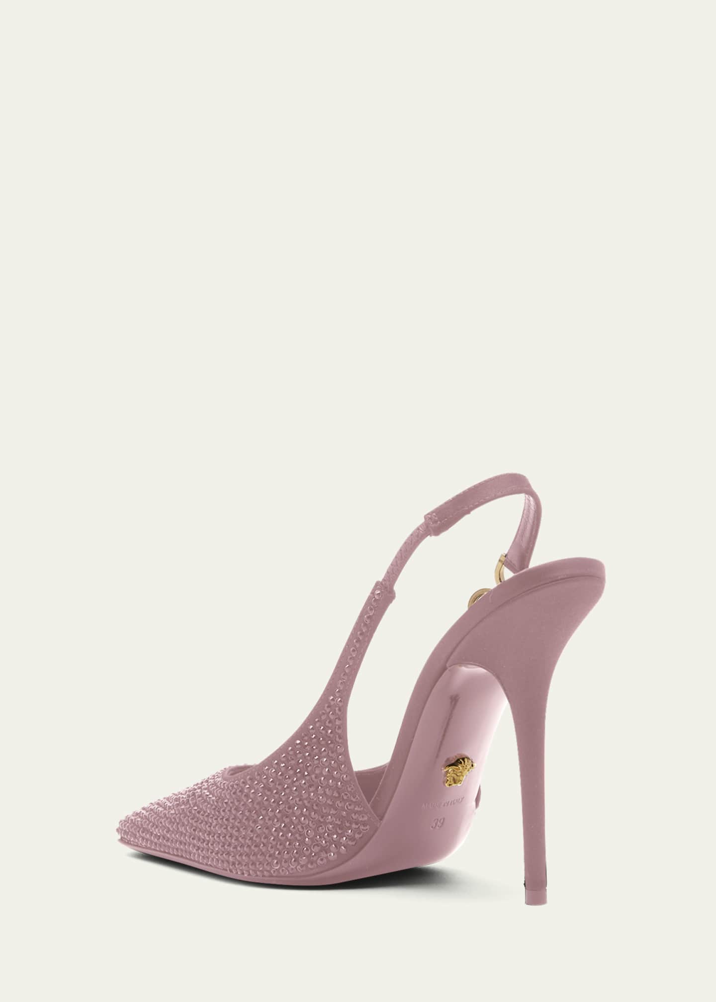 Versace Crystal Stiletto Slingback Pumps Image 4 of 5