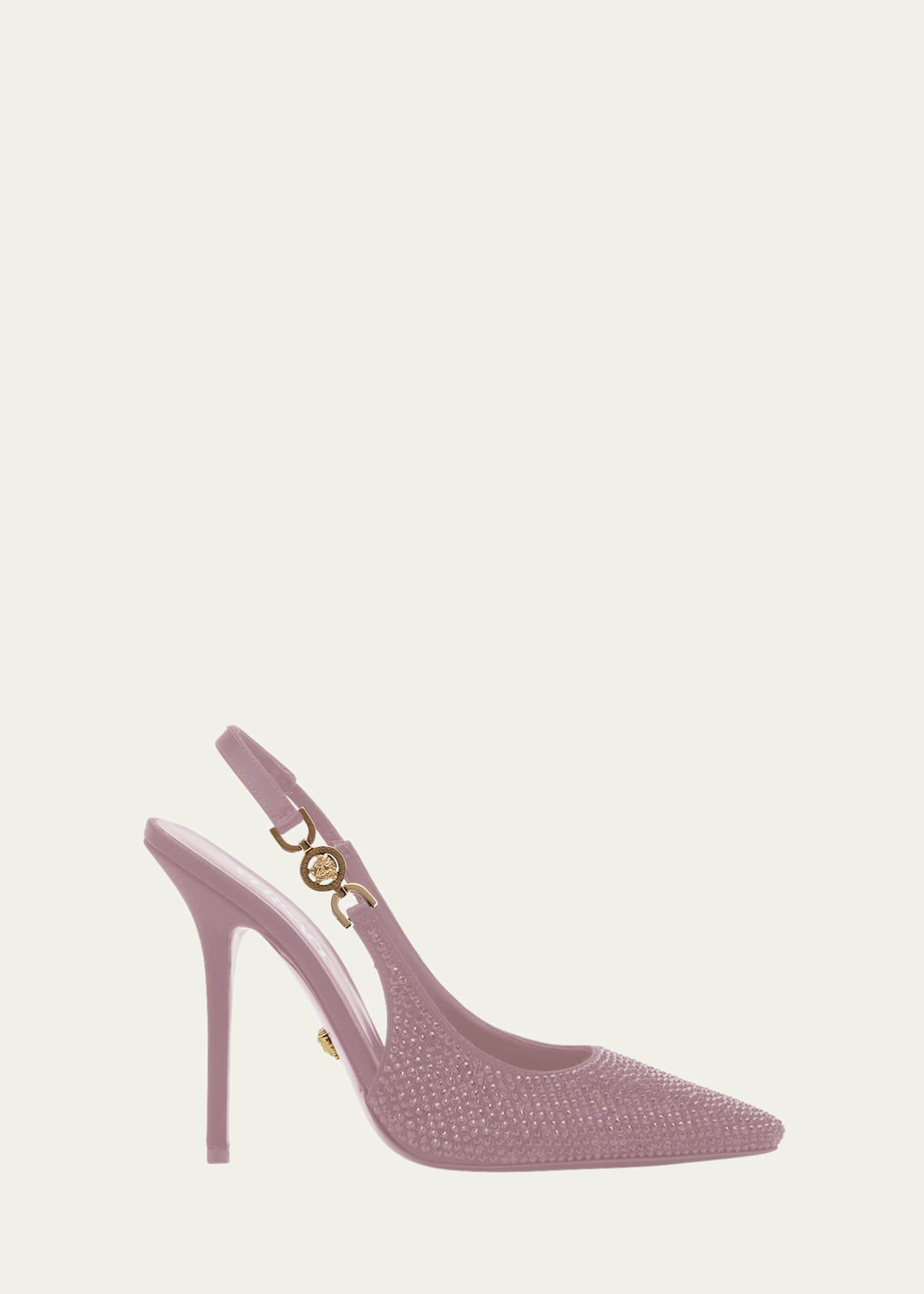 Versace Crystal Stiletto Slingback Pumps Image 1 of 5