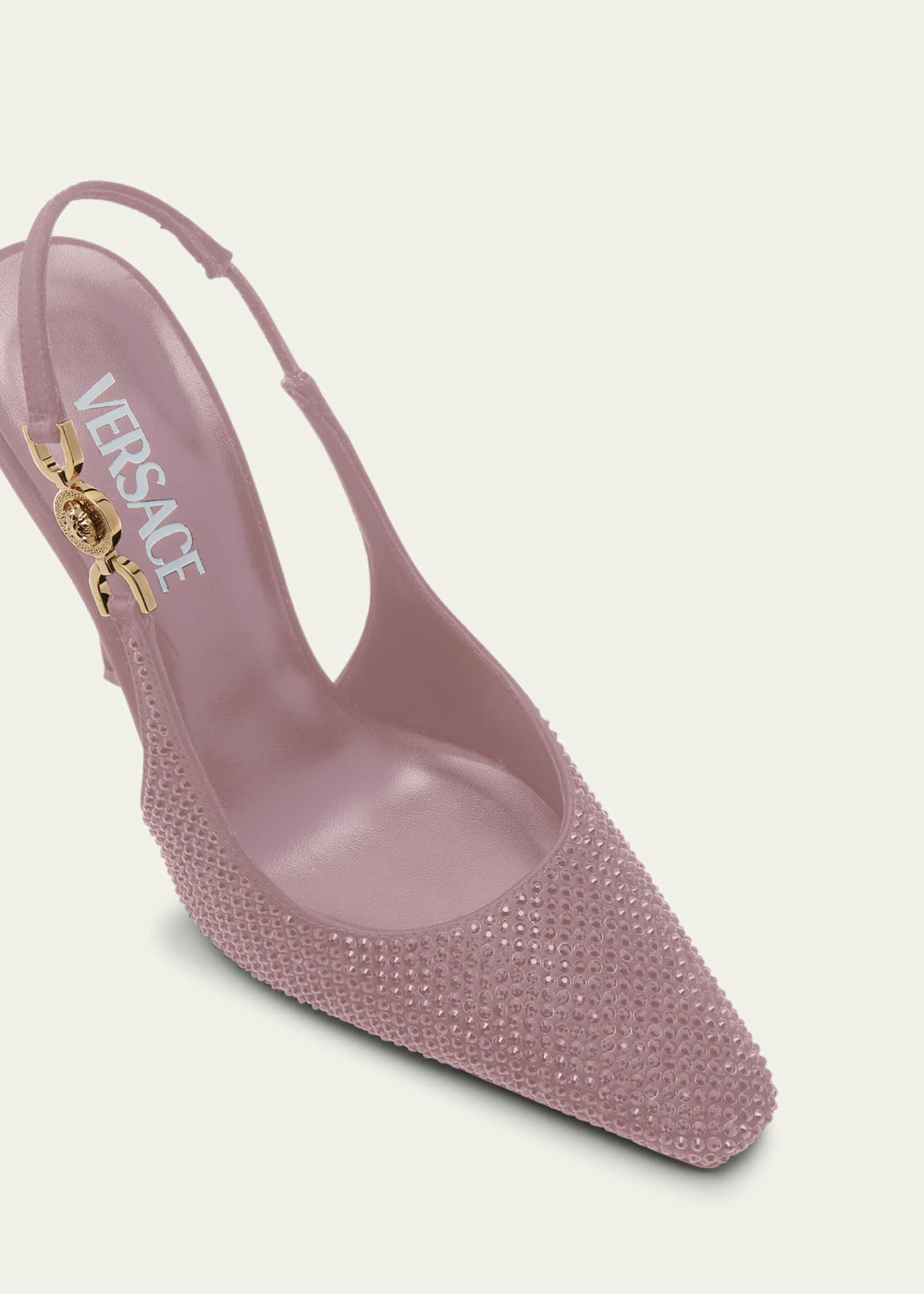 Versace Crystal Stiletto Slingback Pumps Image 5 of 5