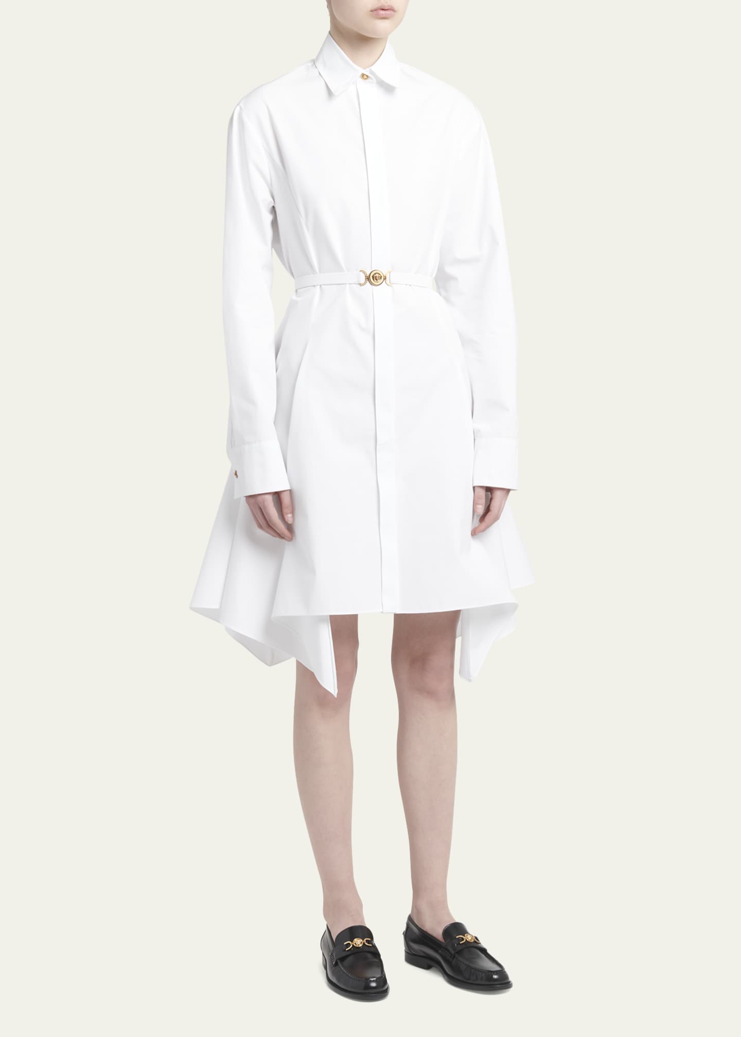 Versace Medusa Chain Leather Loafers Bergdorf Goodman