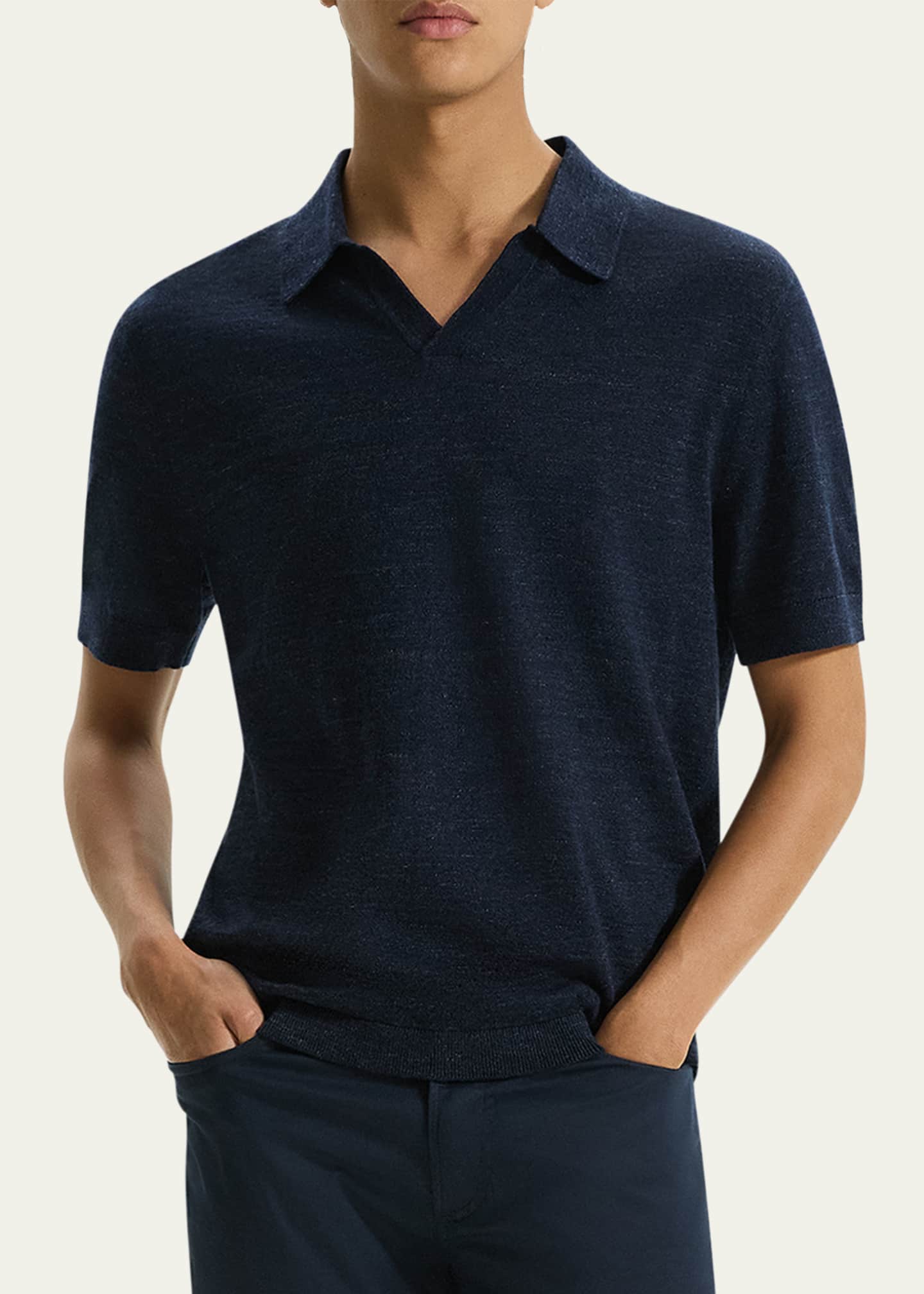 Theory Men's Brenan Knit Polo Shirt Image 4 of 4