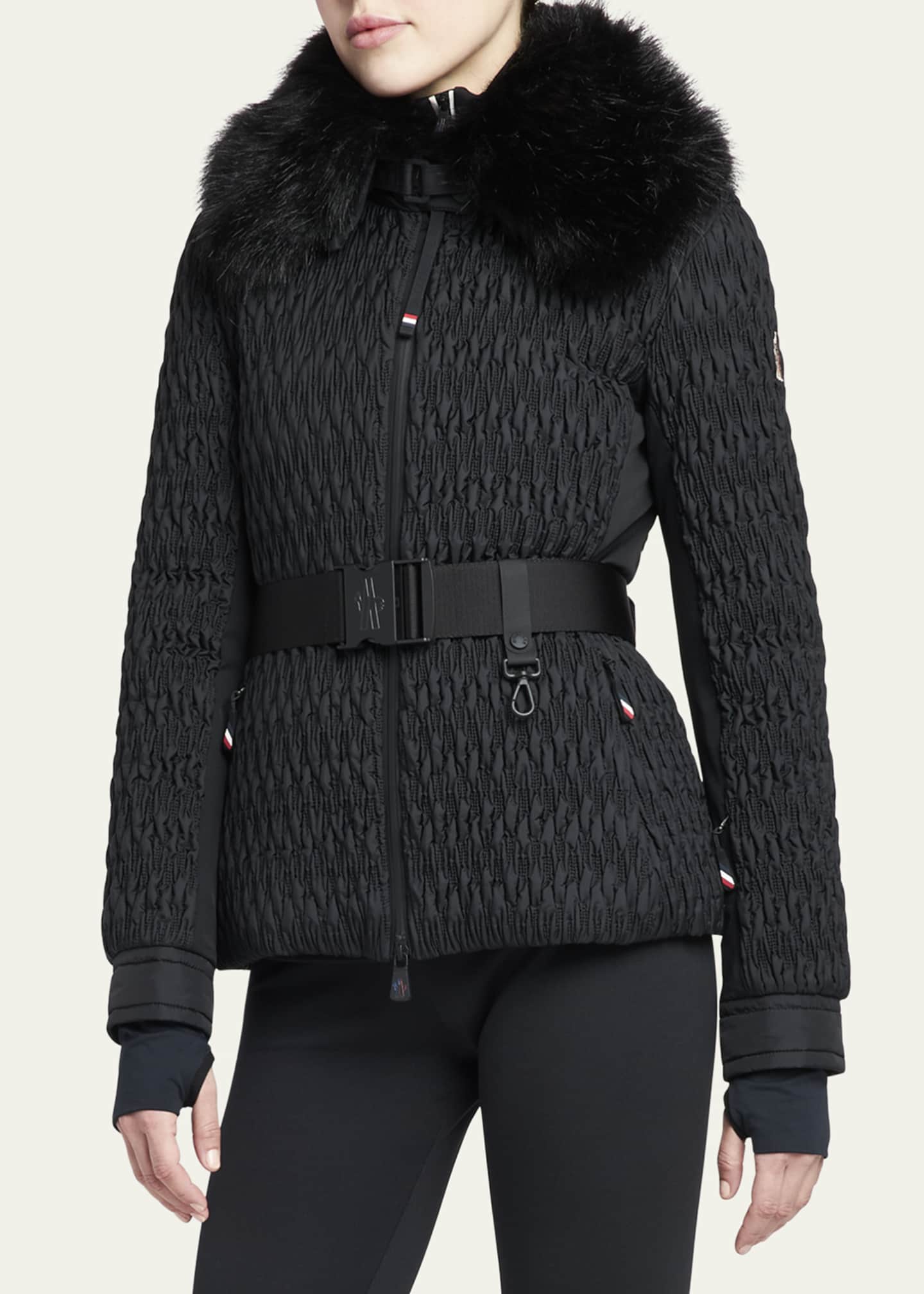 Moncler Grenoble Plantrey Quilted Down Jacket with Belt