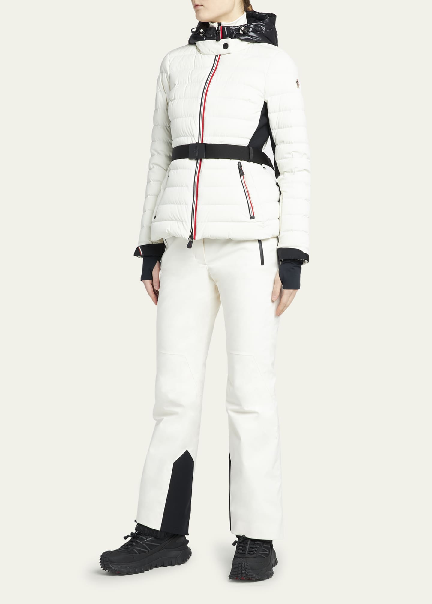Bruche Contrast Belted Puffer Jacket