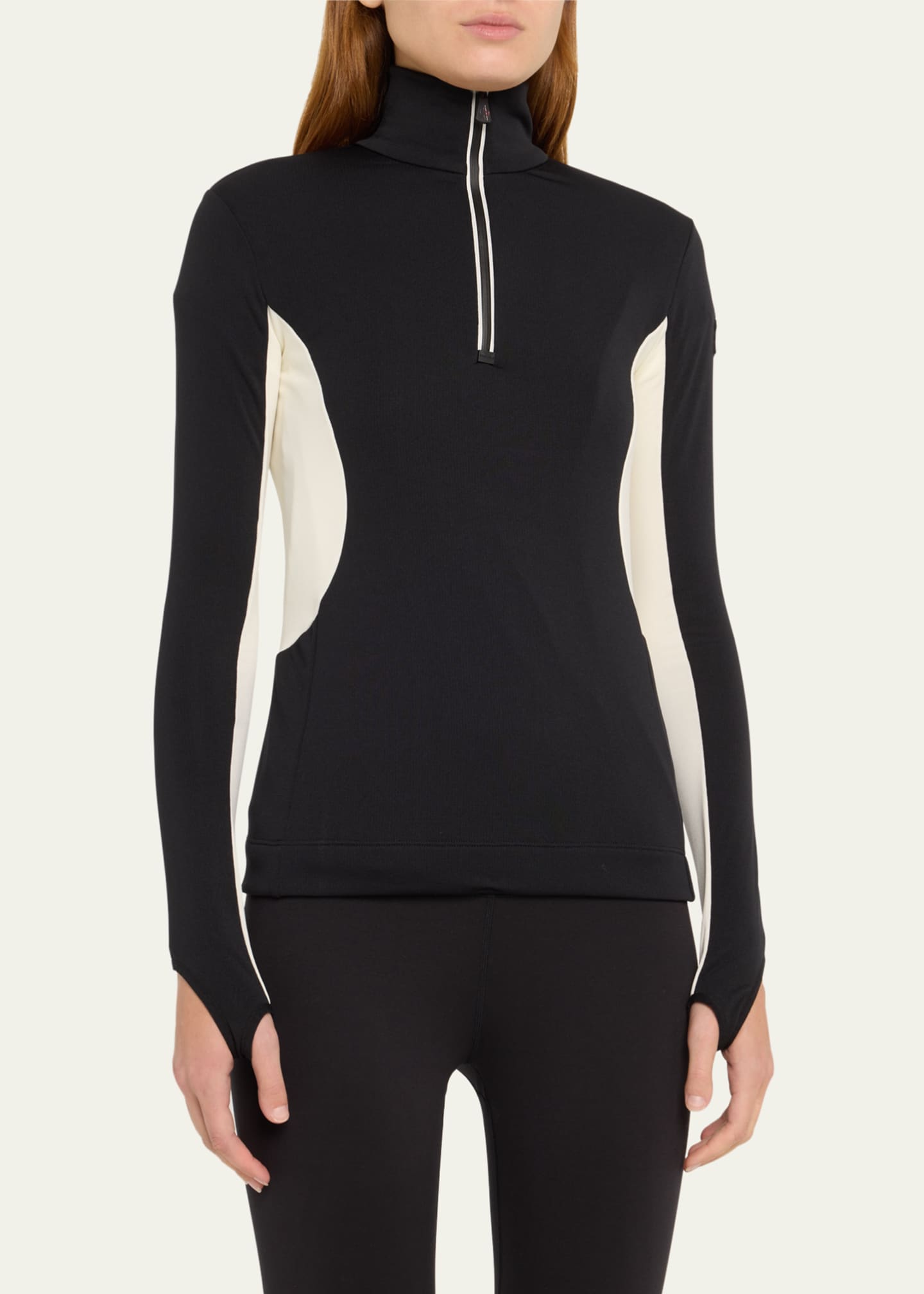 Moncler Grenoble Colorblock Quarter Zip Sweatshirt