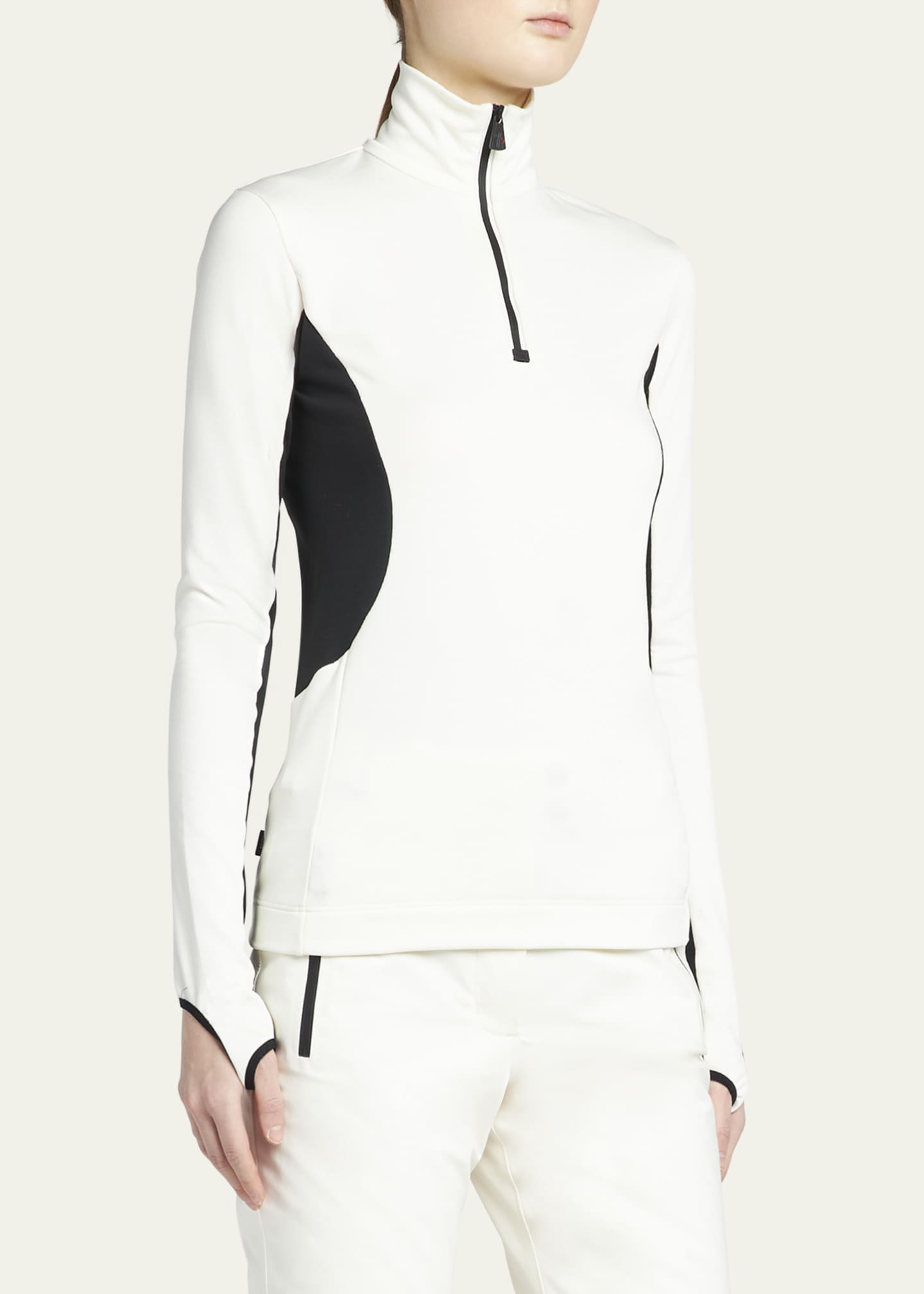 Moncler Grenoble Colorblock Quarter-Zip Sweatshirt - Bergdorf Goodman