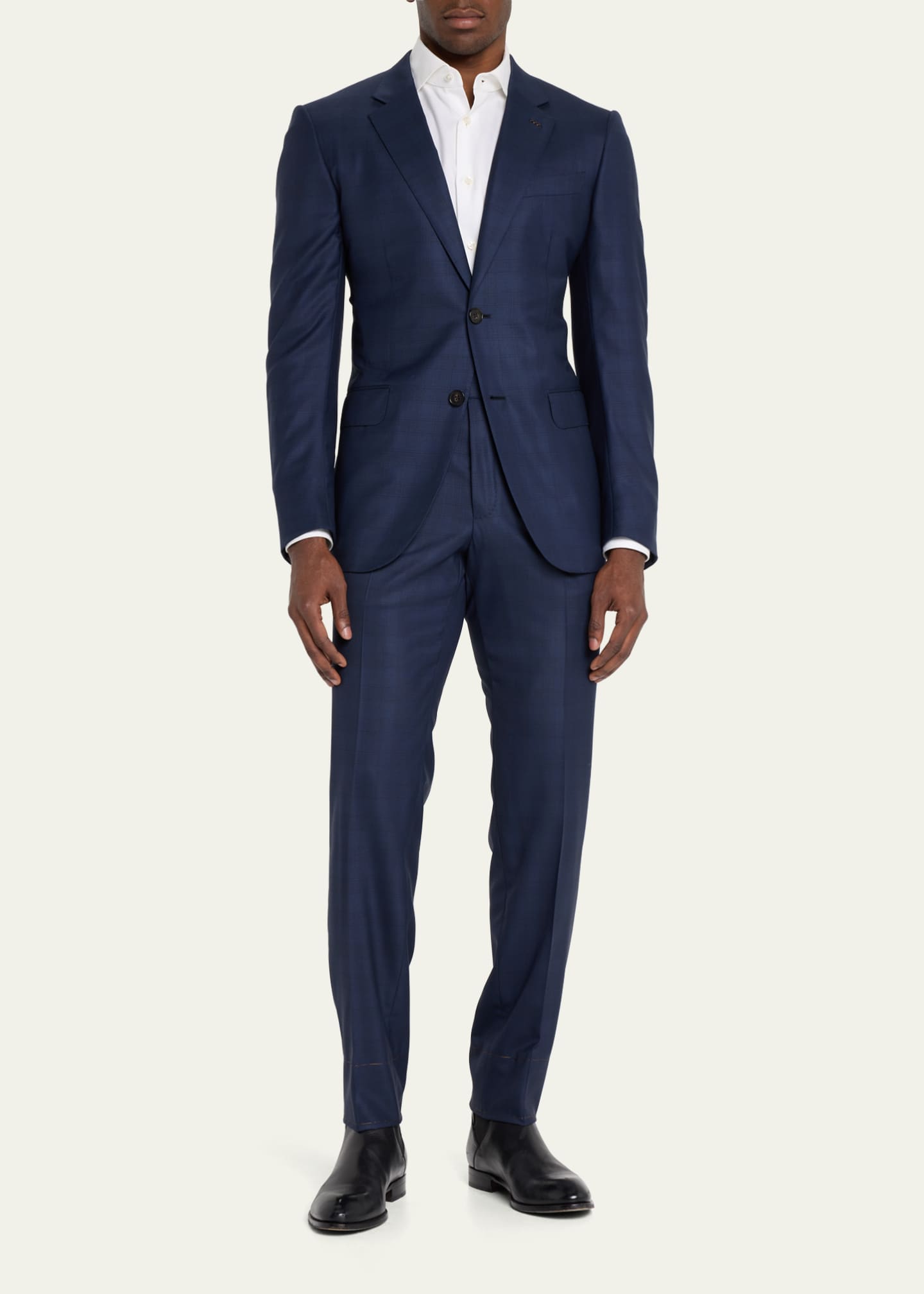 ZEGNA Men's Centoventimila Tonal Plaid Wool Suit Image 2 of 5