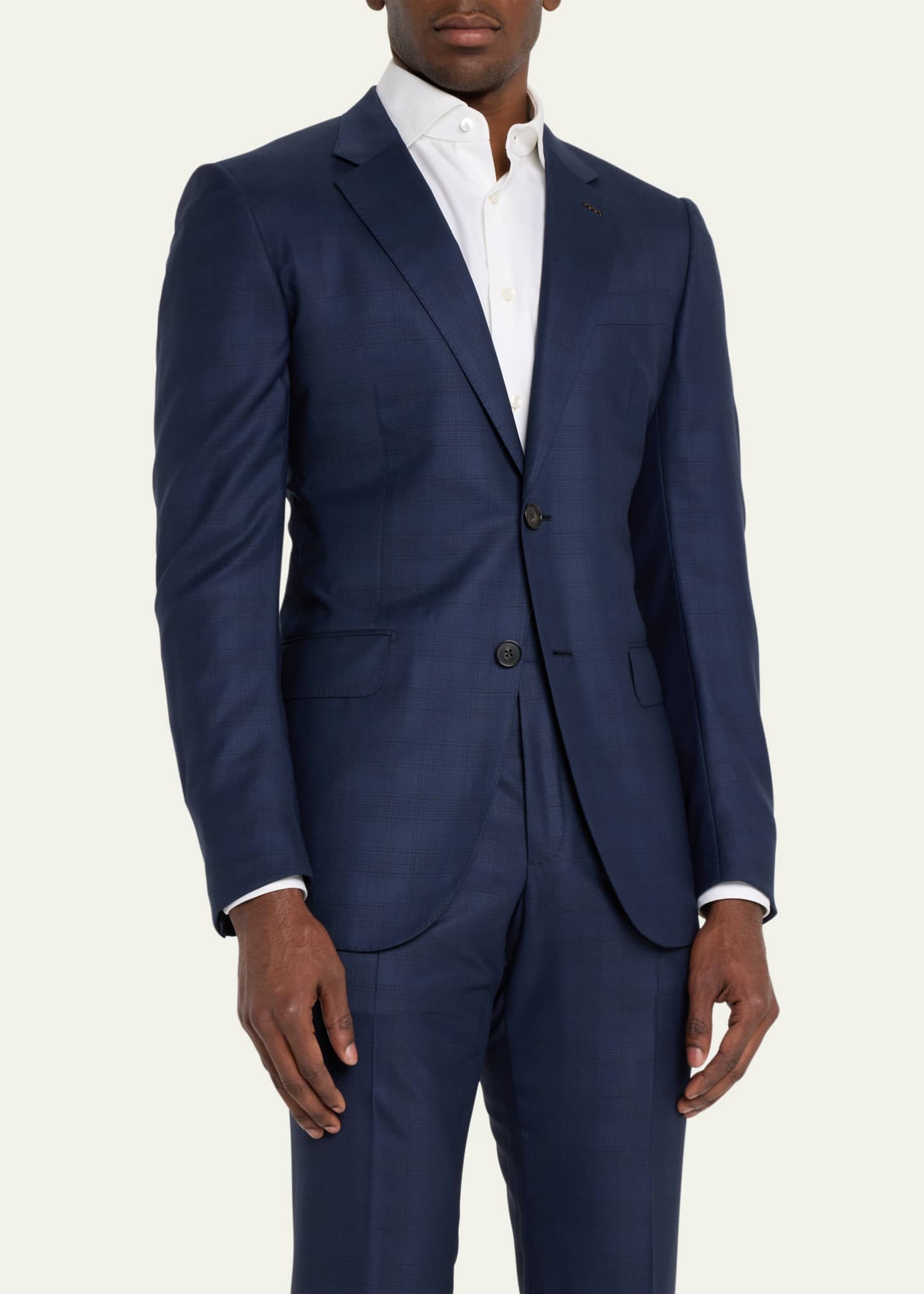 ZEGNA Men's Centoventimila Tonal Plaid Wool Suit Image 4 of 5