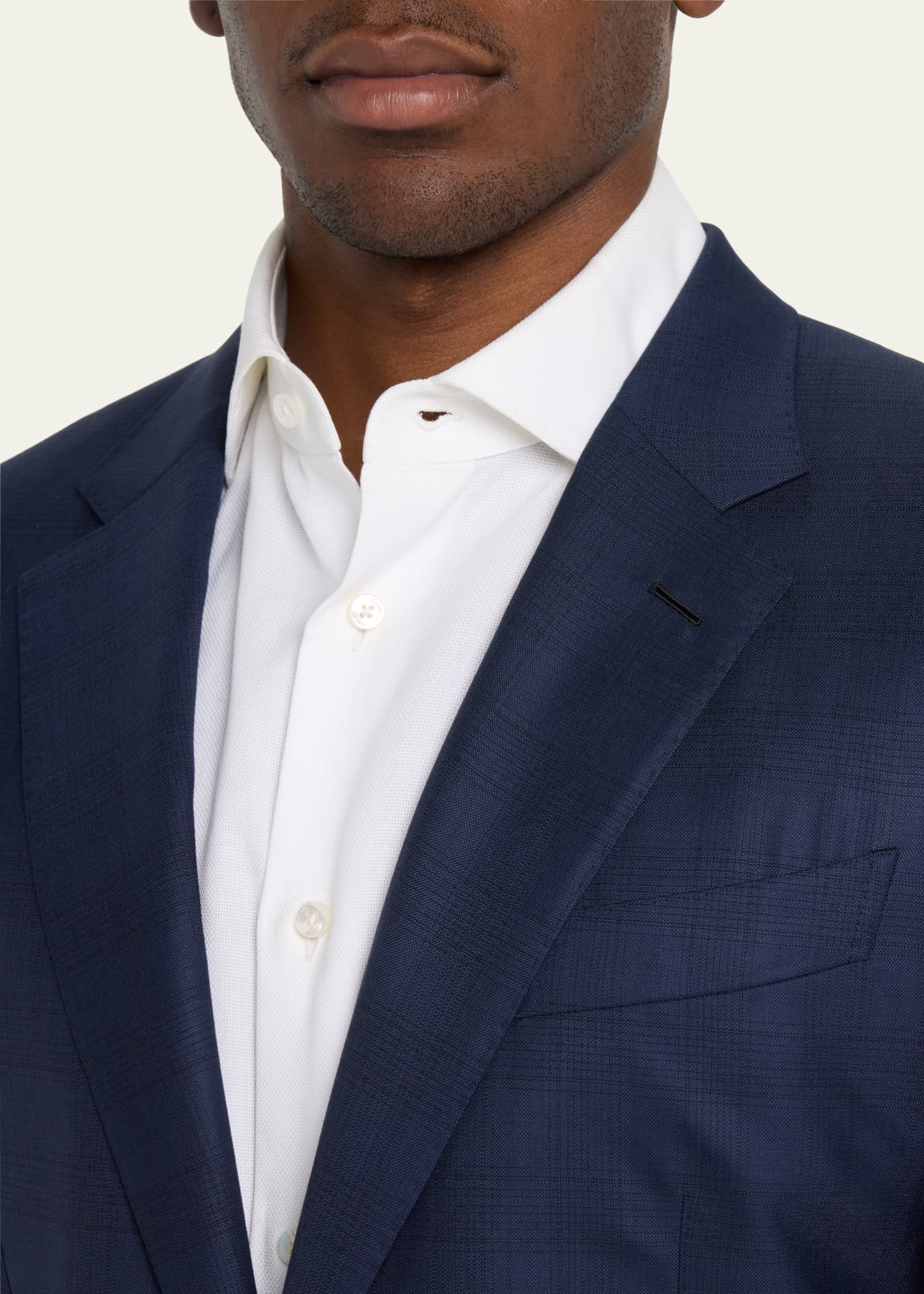 ZEGNA Men's Centoventimila Tonal Plaid Wool Suit Image 5 of 5