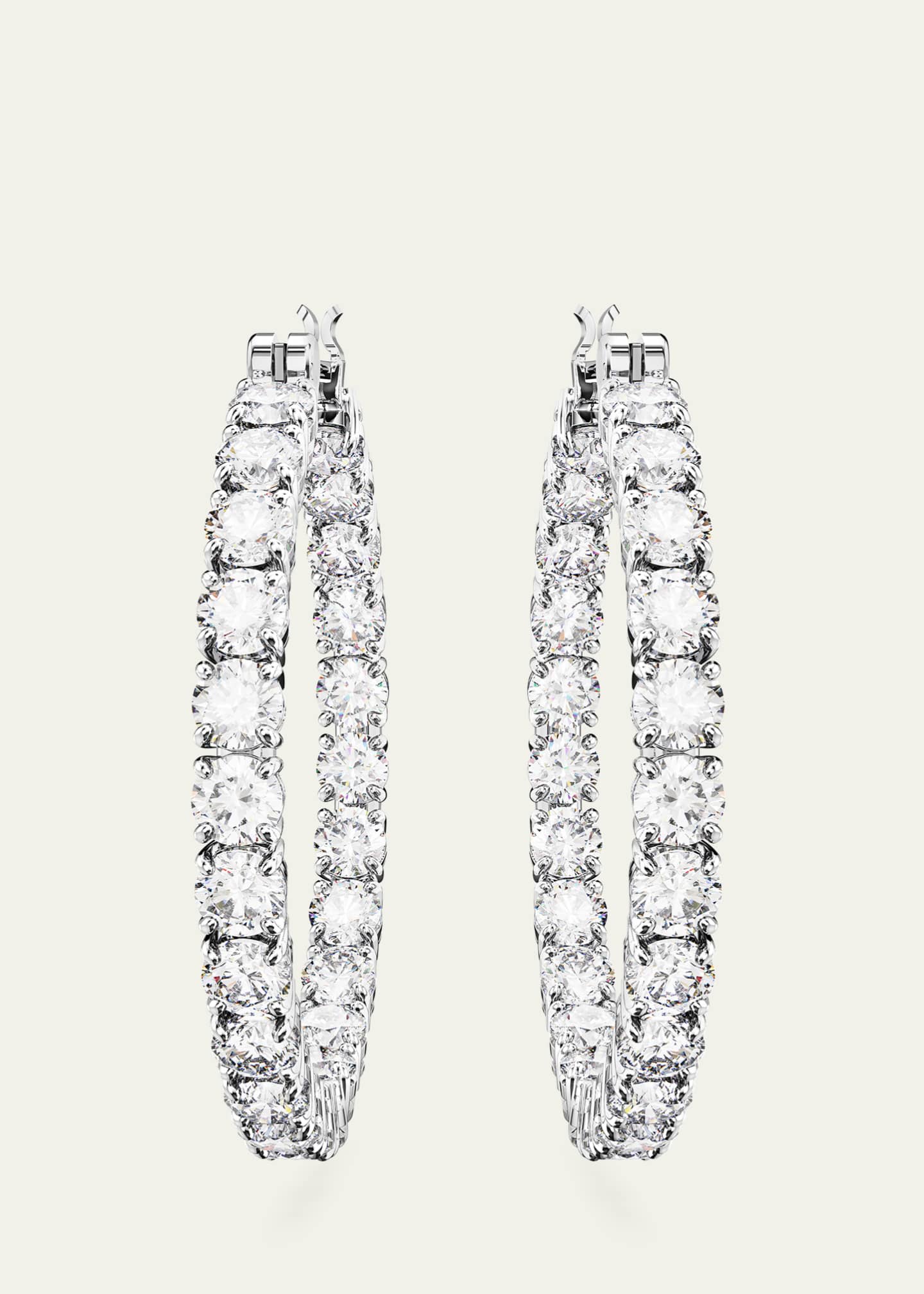 Swarovski black hoop discount earrings