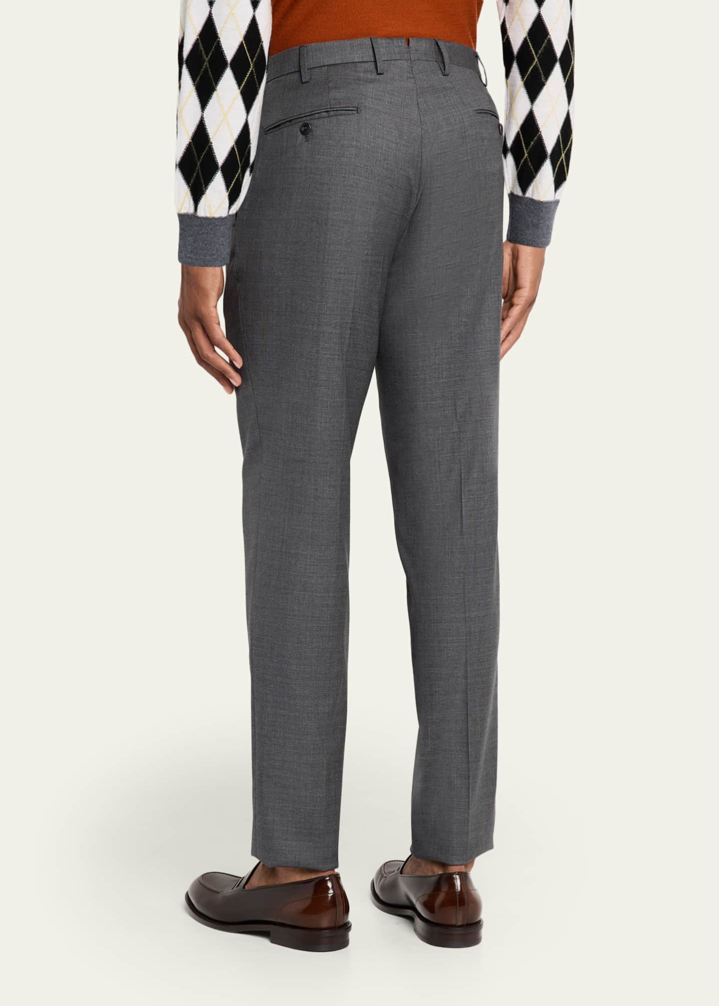 Incotex Men's Wool Sharkskin Dress Pants - Bergdorf Goodman