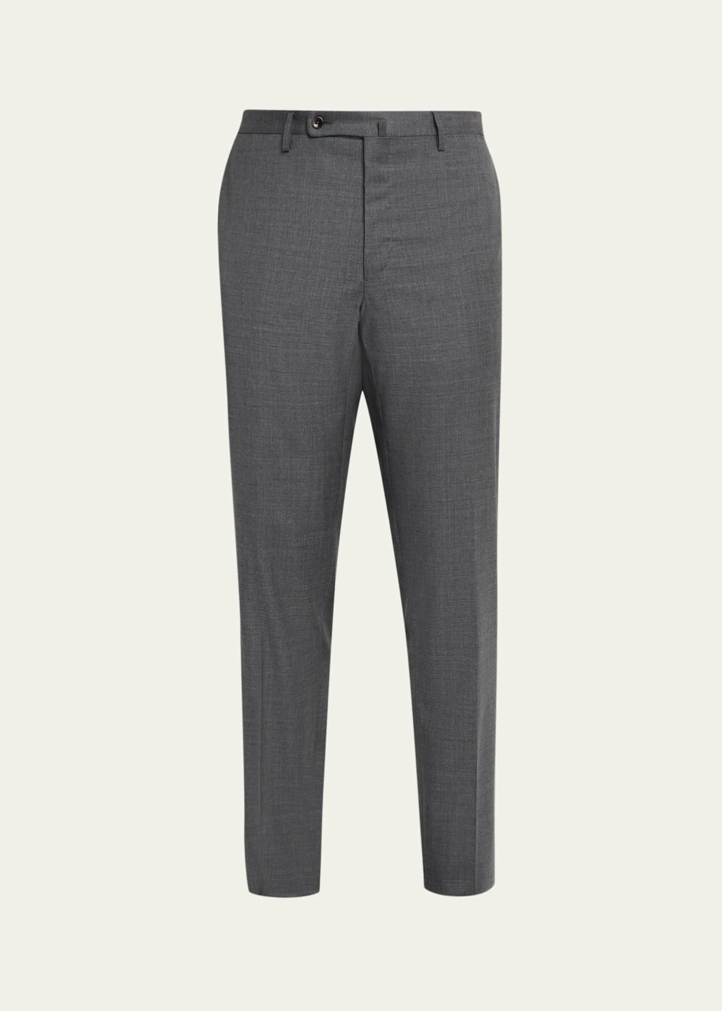 パンツ MonamoINCOTEX grey 1pleats wool pants Incotex Men's Wool Sharkskin Dress Pants - Bergdorf Goodman