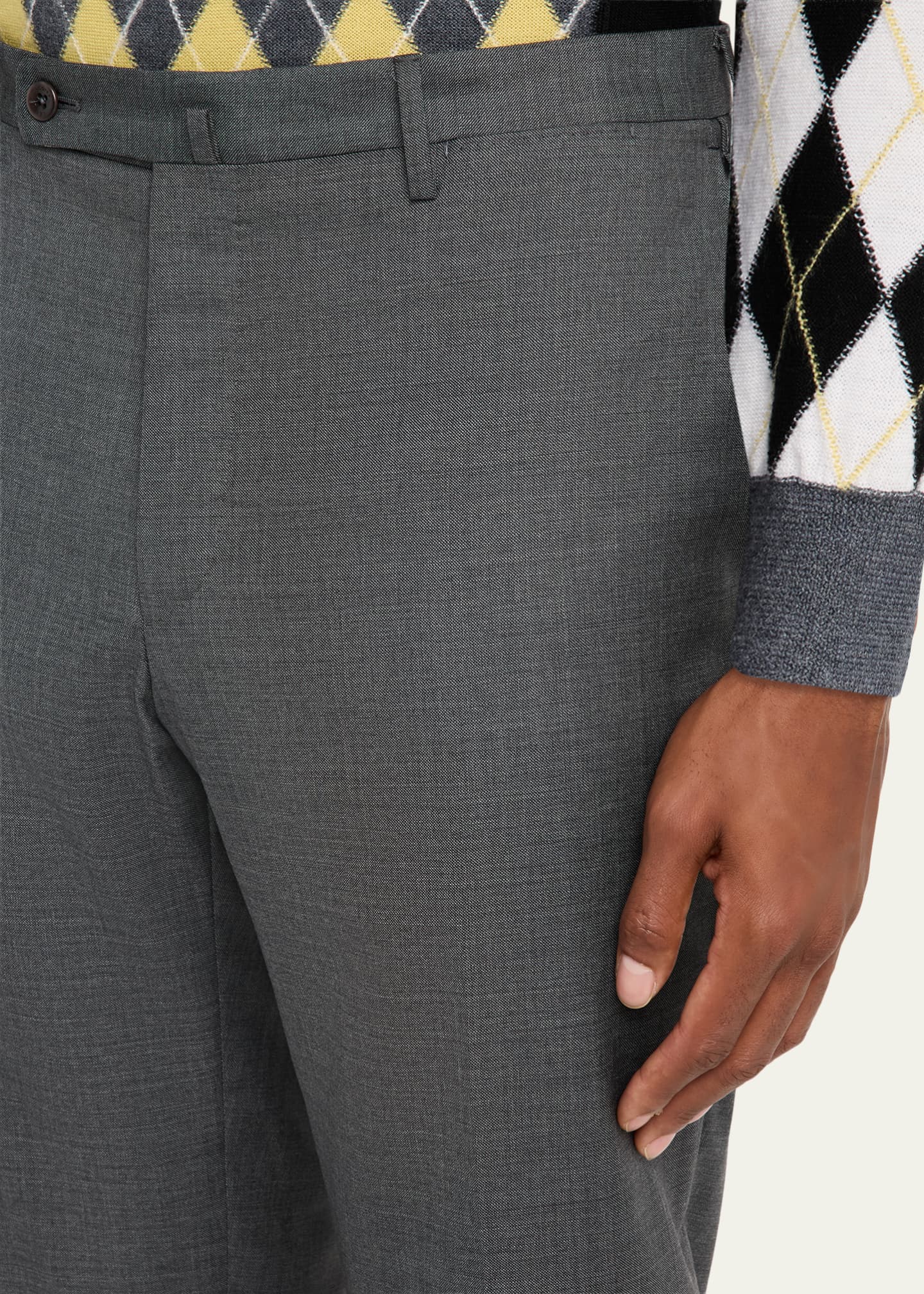 Incotex Men's Wool Sharkskin Dress Pants - Bergdorf Goodman
