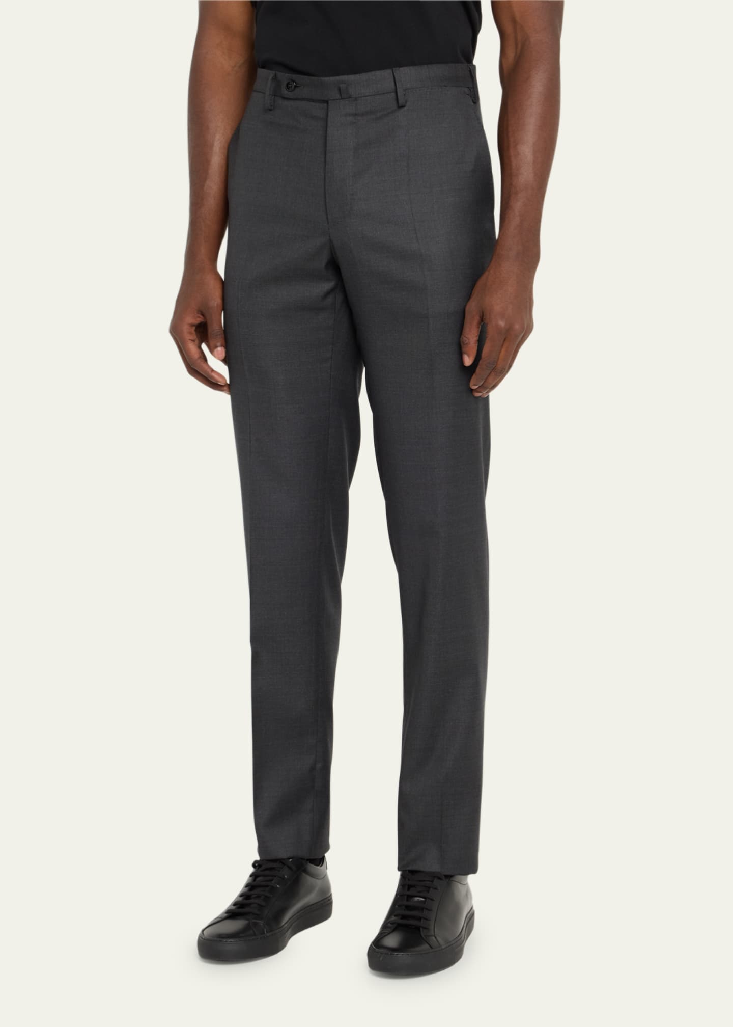 Incotex Men's Wool Sharkskin Dress Pants Image 4 of 5