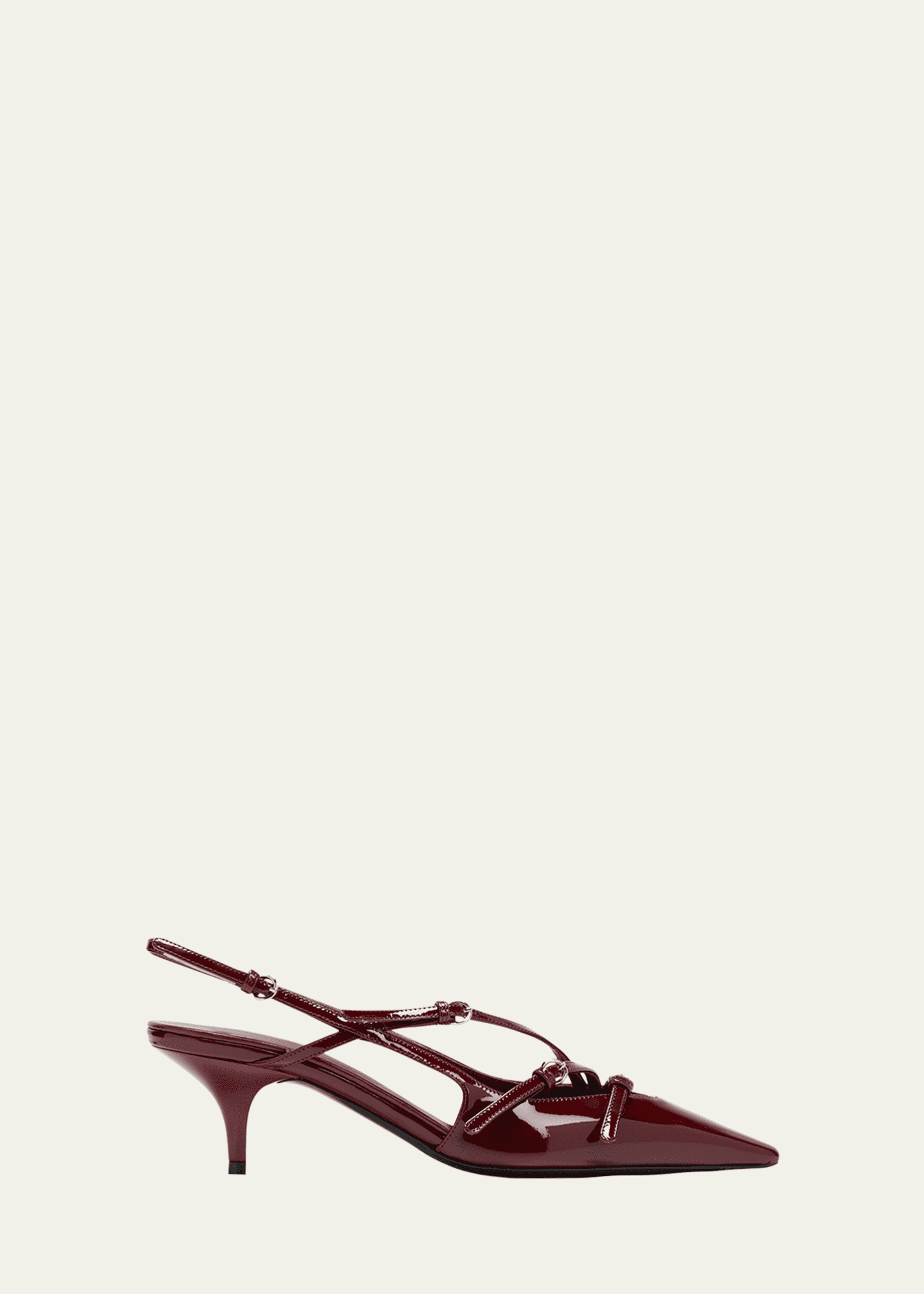 Miu Miu Patent Buckle-Trio Slingback Pumps - Bergdorf Goodman