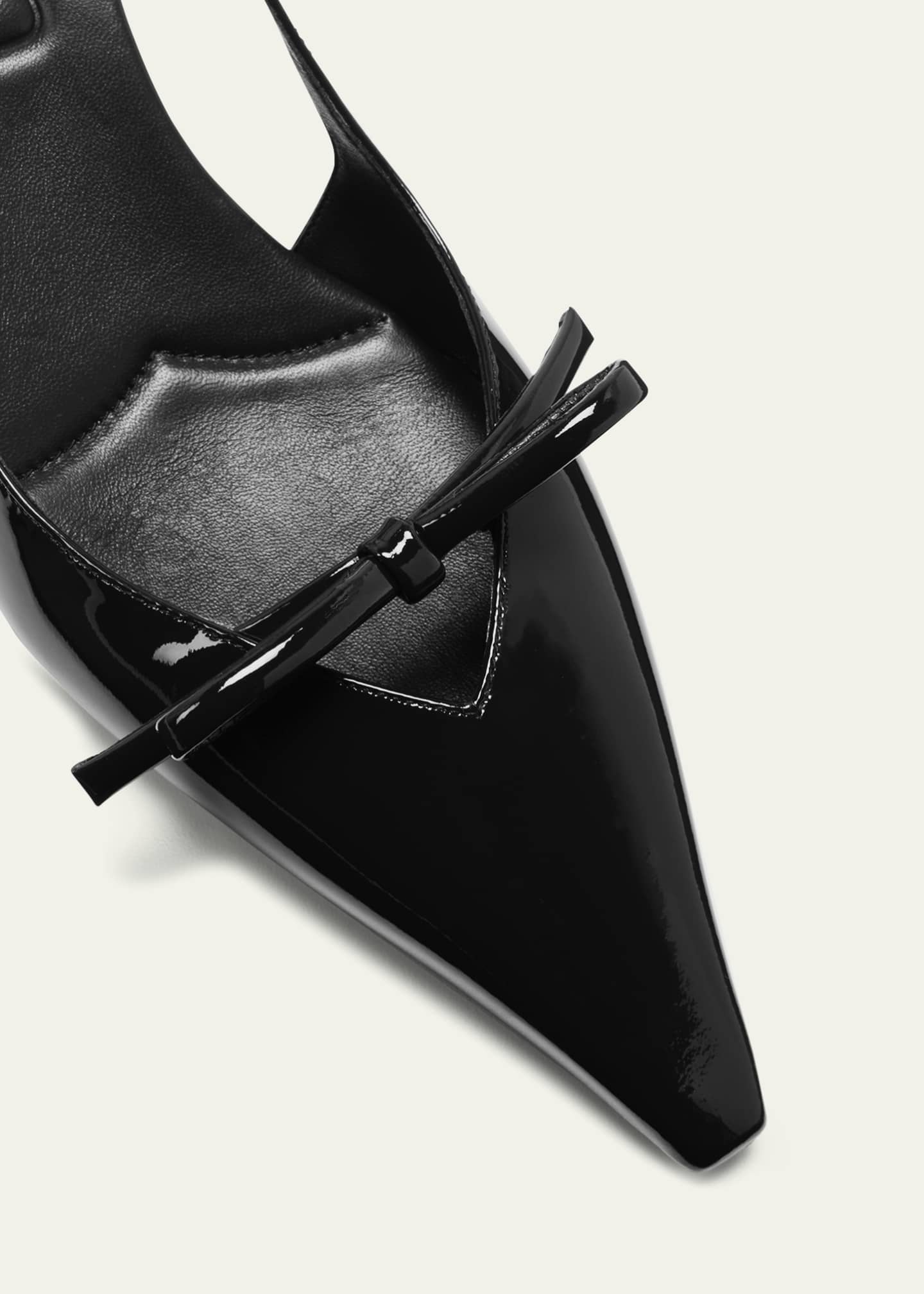 Miu Miu Patent Bow Kitten-Heel Slingback Pumps - Bergdorf Goodman