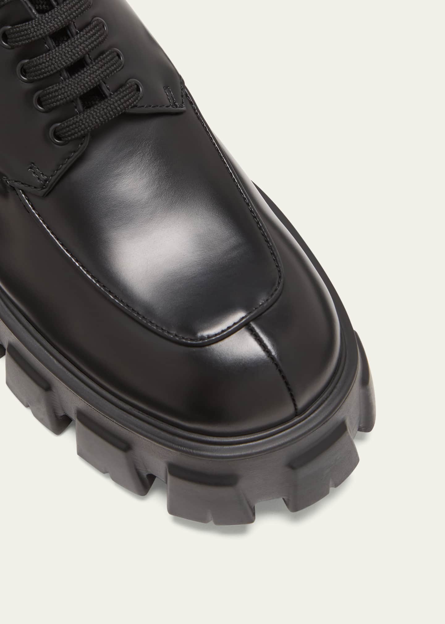 Prada Monolith Calfskin Chunky Platform Loafers - Bergdorf Goodman