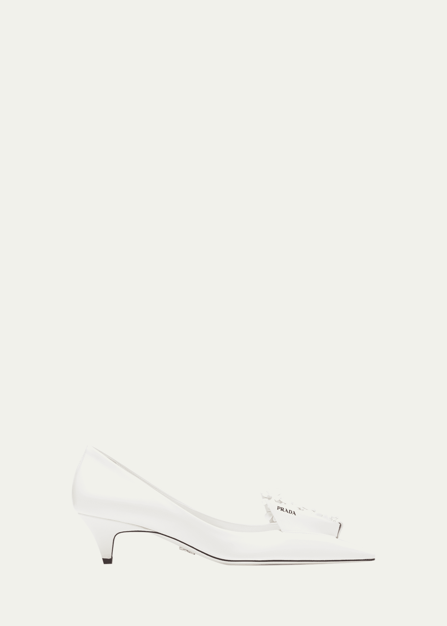 Prada Bouquet Leather Kitten Heel Pumps Bergdorf Goodman