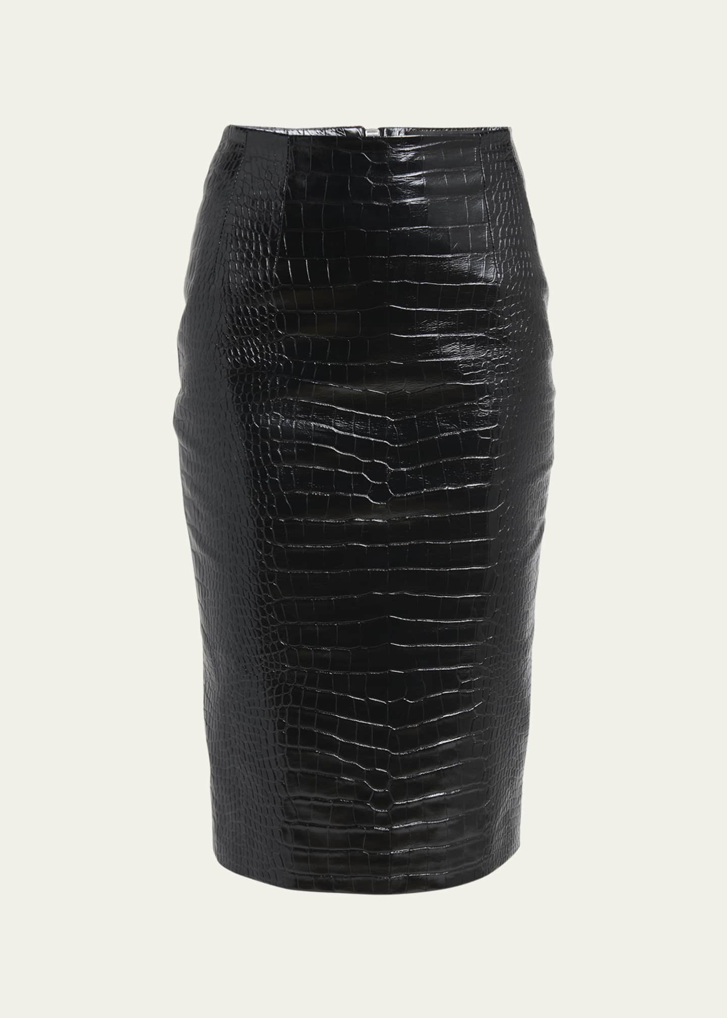 Leather shop skirt embossed