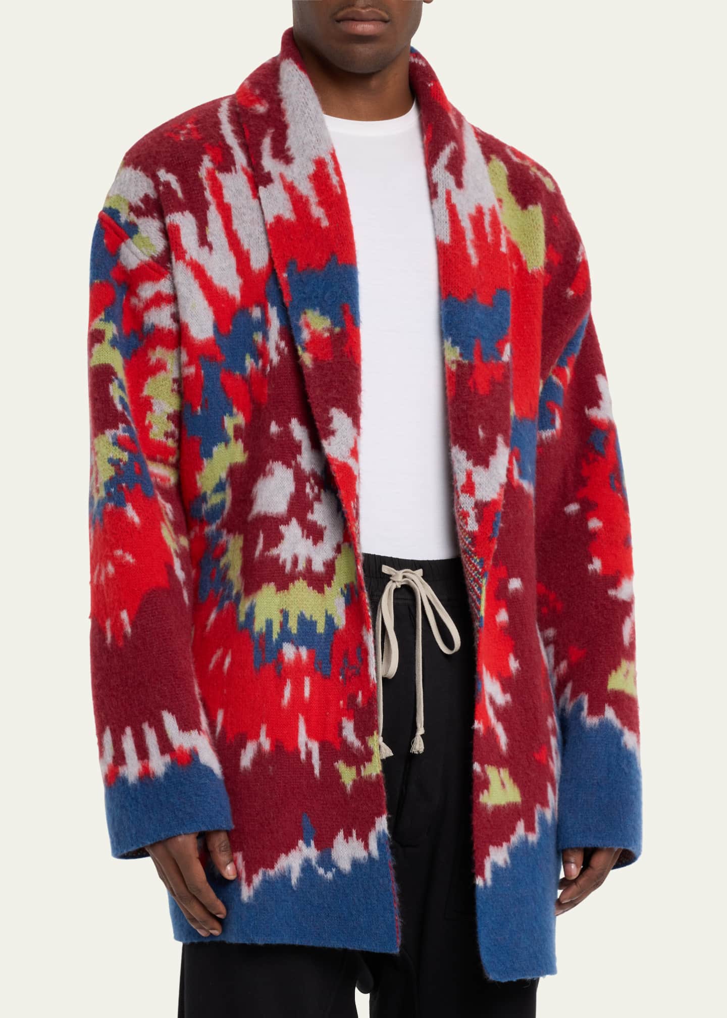 Mens tie dye cardigan deals