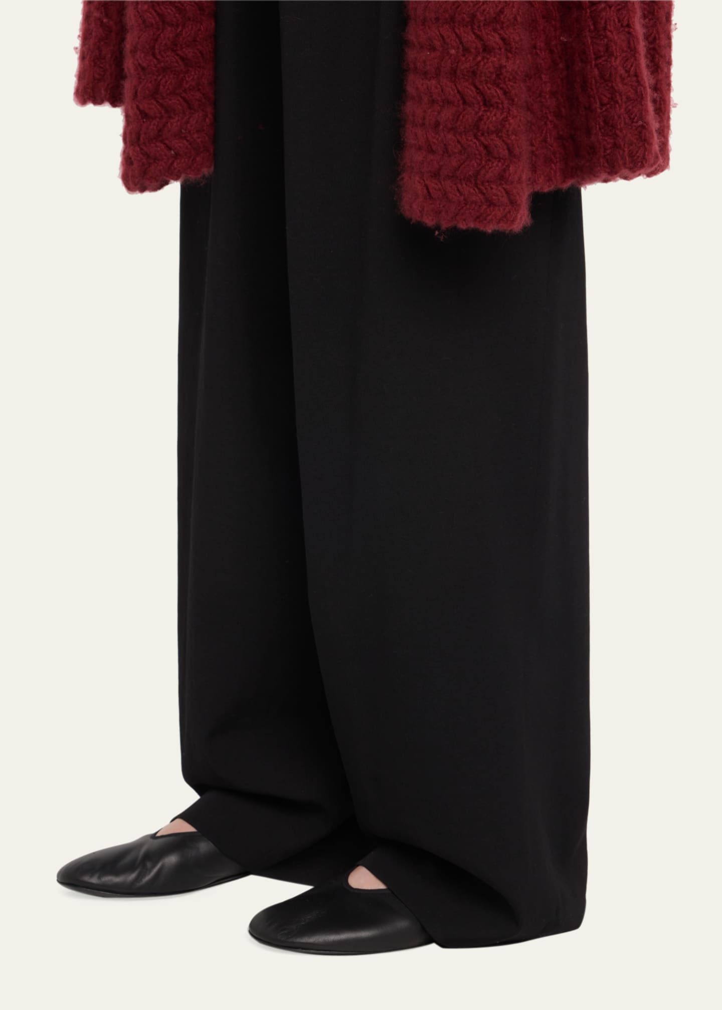 THE ROW Boheme Leather Mary Jane Ballerina Flats Image 2 of 5