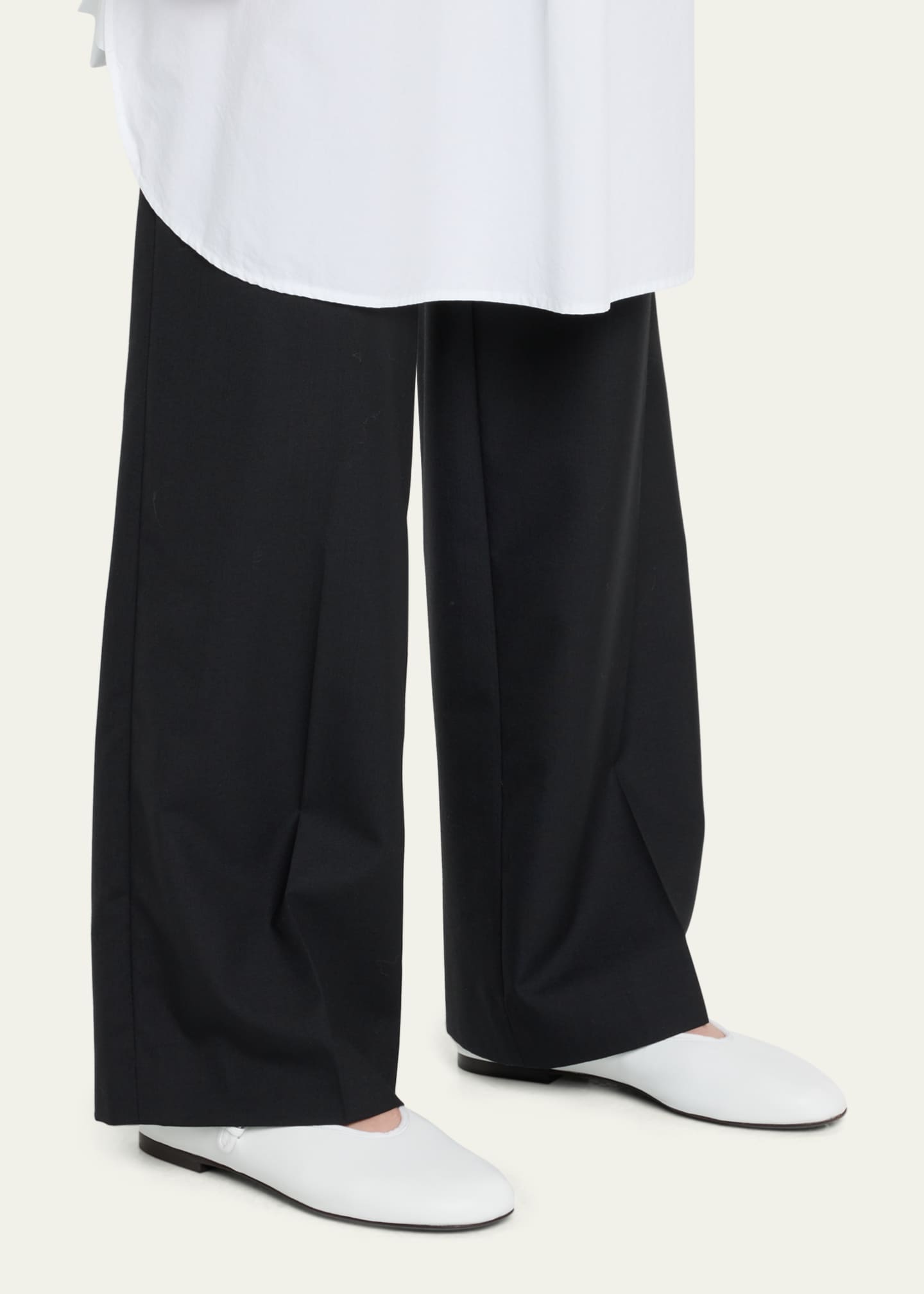THE ROW Boheme Leather Mary Jane Ballerina Flats Image 2 of 5