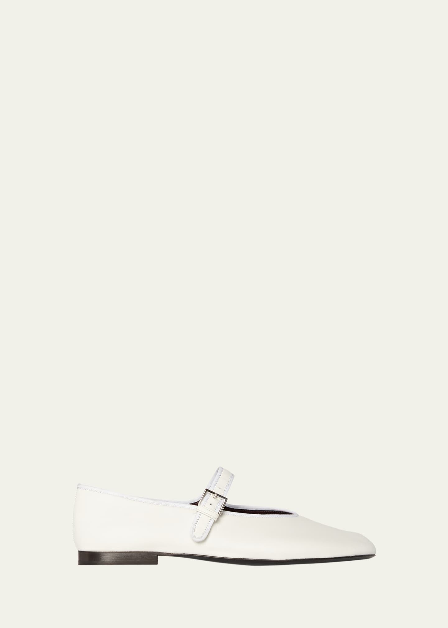 THE ROW Boheme Leather Mary Jane Ballerina Flats Image 1 of 5