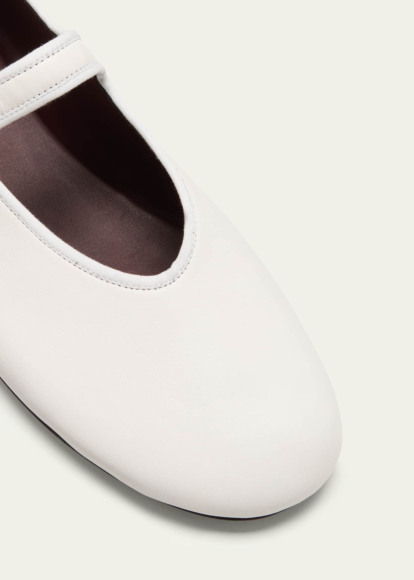 THE ROW Boheme Leather Mary Jane Ballerina Flats Image 5 of 5