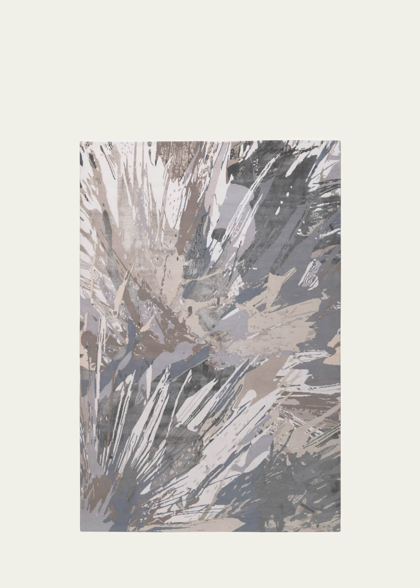 The Rug Company x Mary Katrantzou Splatter Silver Hand-Knotted Rug, 8' x 10'