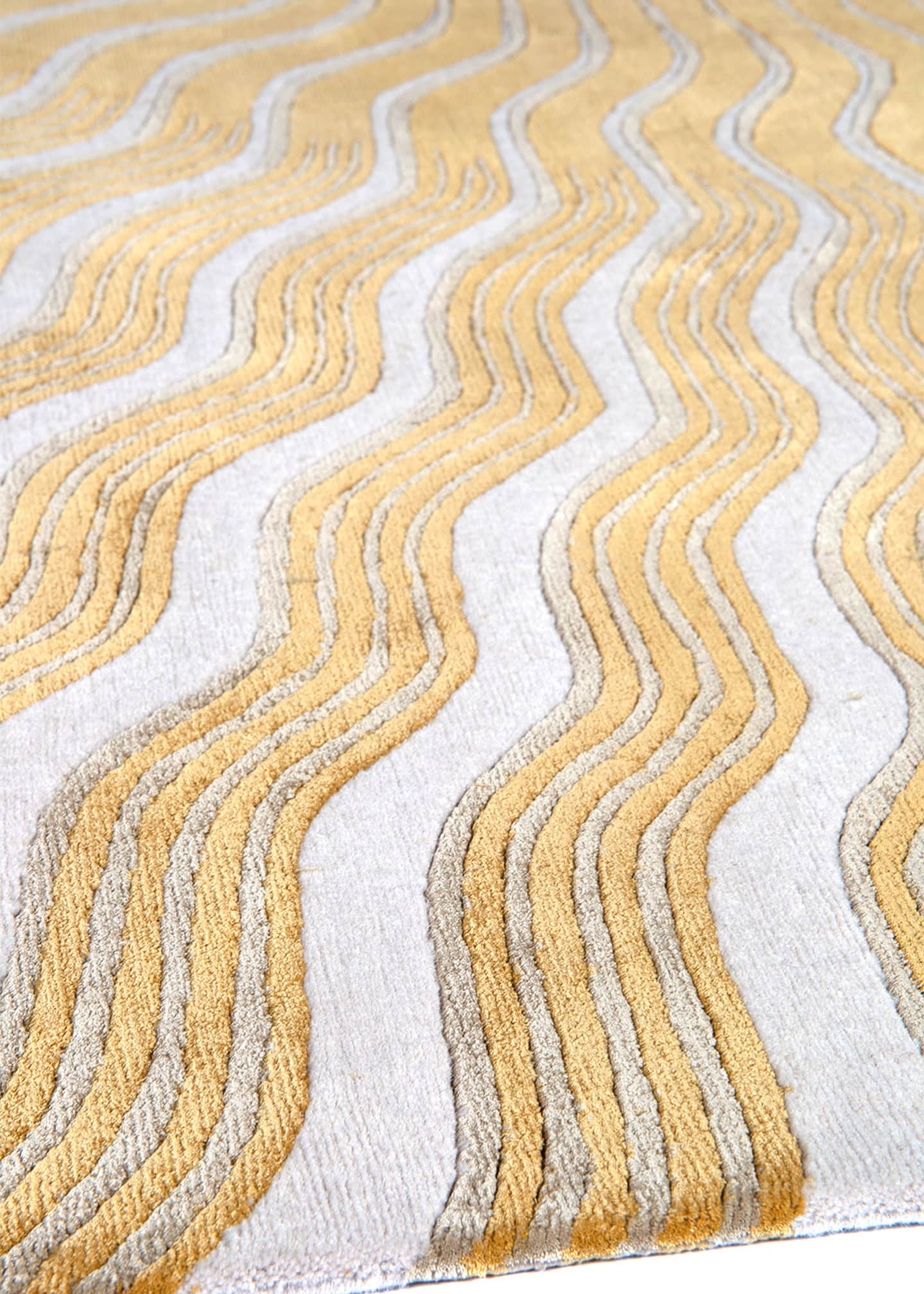 The Rug Company x Mary Katrantzou Sunray Gold Hand-Knotted Rug, 6' x 9' Image 4 of 4