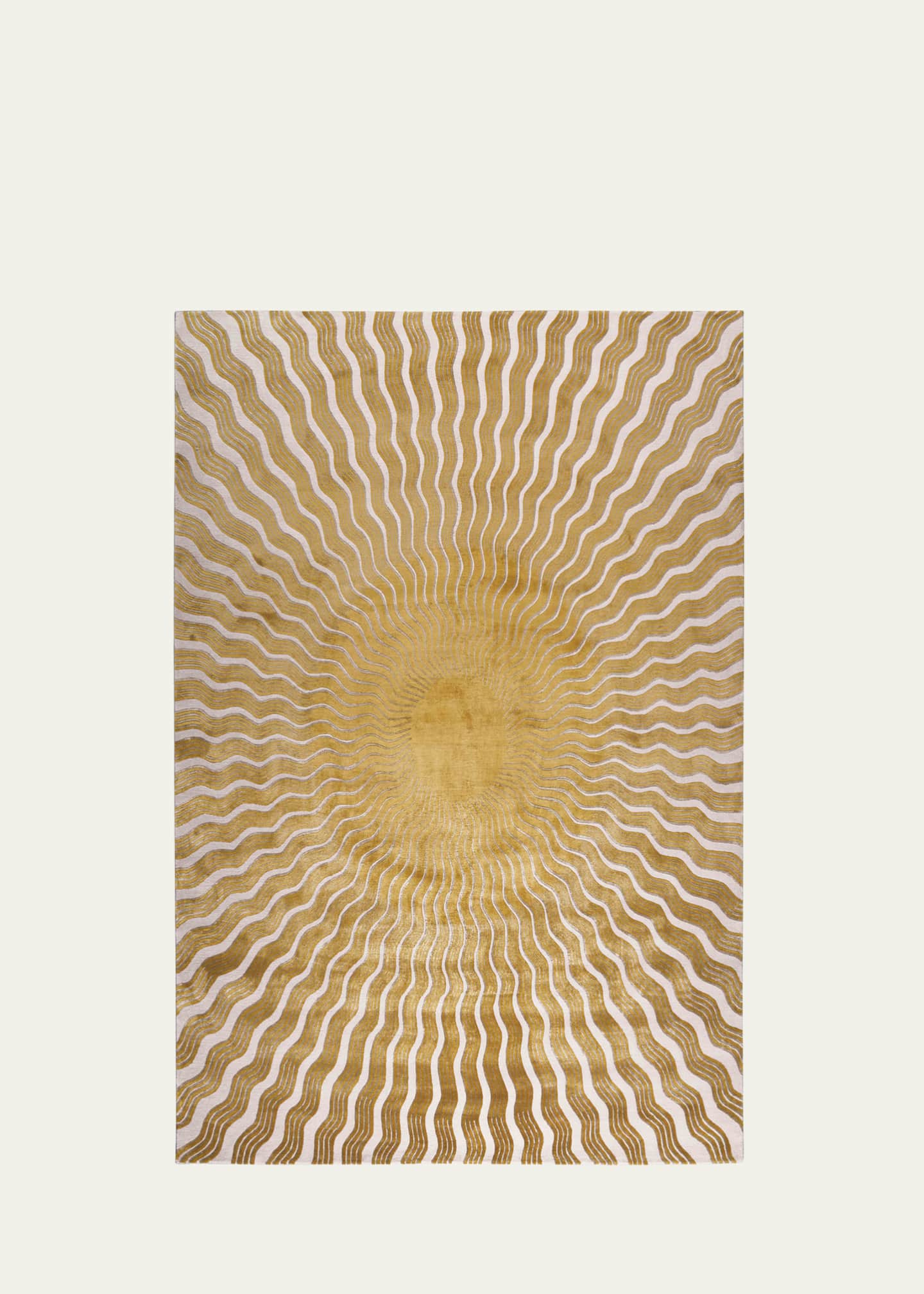 The Rug Company x Mary Katrantzou Sunray Gold Hand-Knotted Rug, 6' x 9' Image 1 of 4