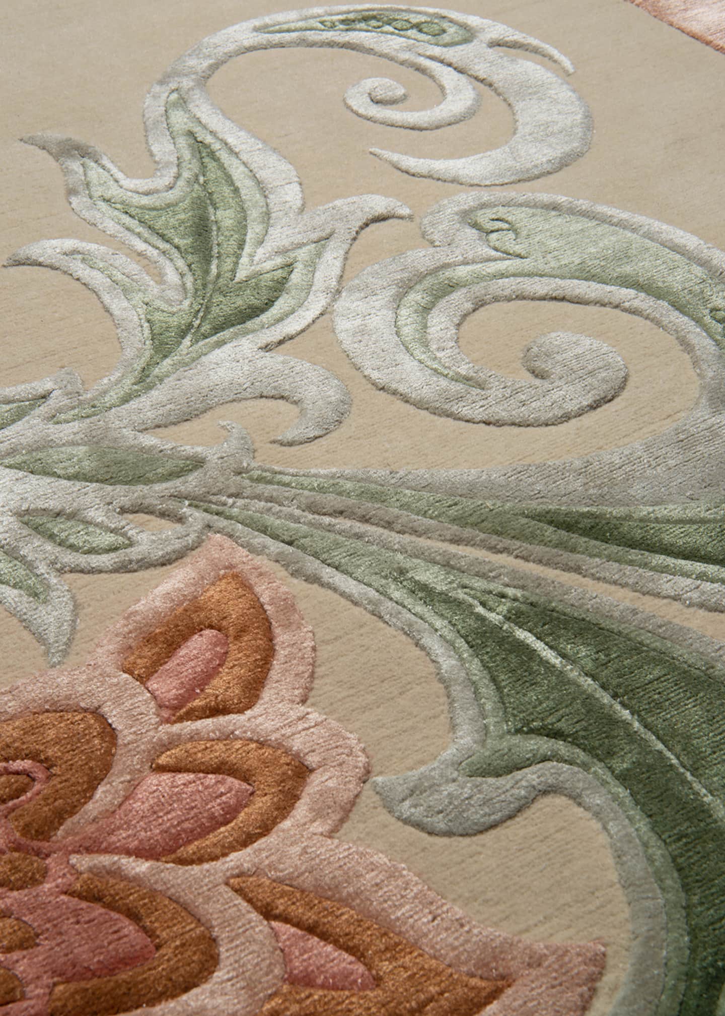The Rug Company x Guo Pei Empress Coral Hand-Knotted Rug, 8' x 10' Image 2 of 3