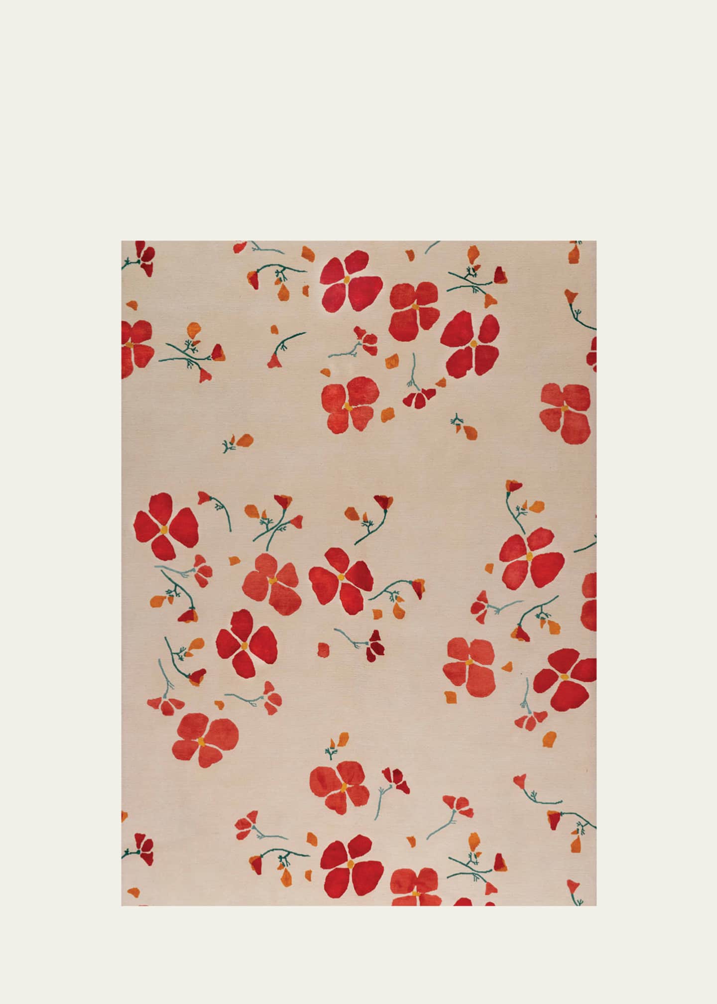 The Rug Company x Rodarte California Poppy Hand-Knotted Rug, 9' x 12' Image 1 of 3