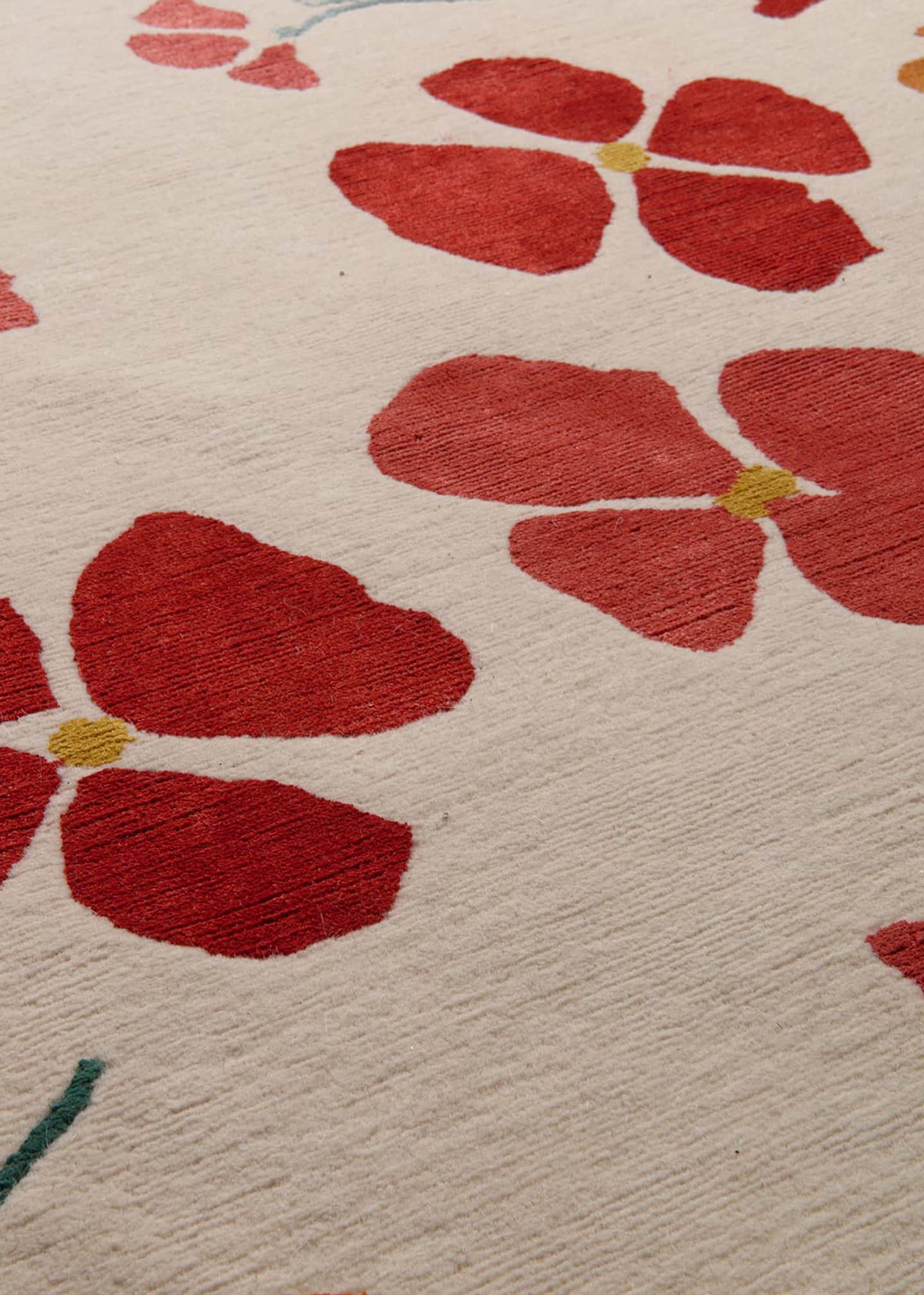 The Rug Company x Rodarte California Poppy Hand-Knotted Rug, 6' x 9' Image 2 of 3