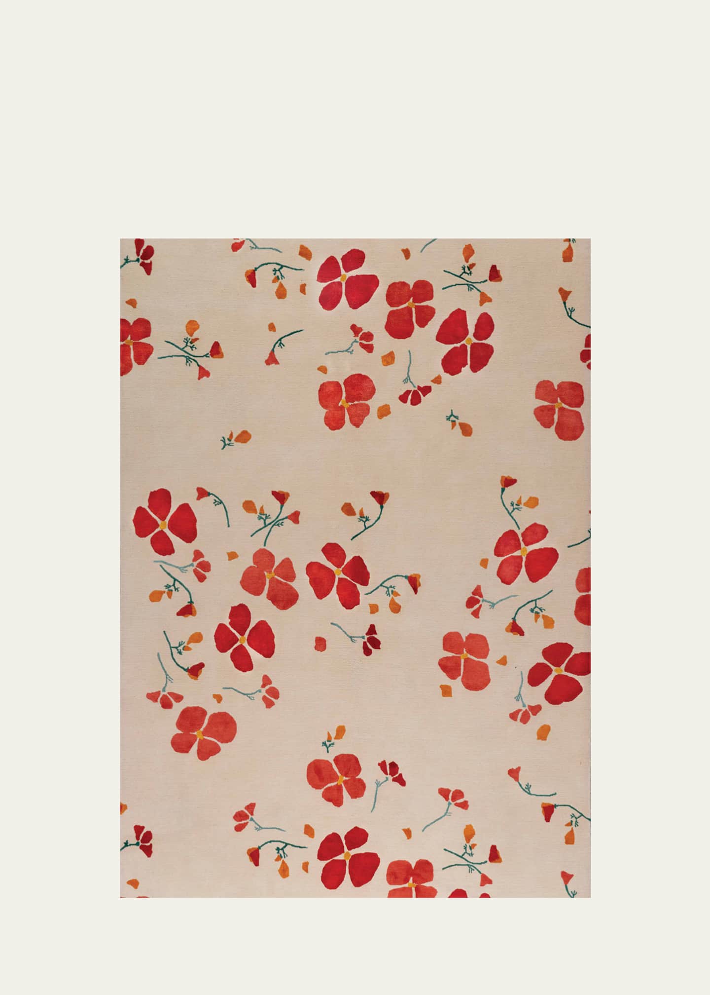 The Rug Company x Rodarte California Poppy Hand-Knotted Rug, 6' x 9' Image 1 of 3