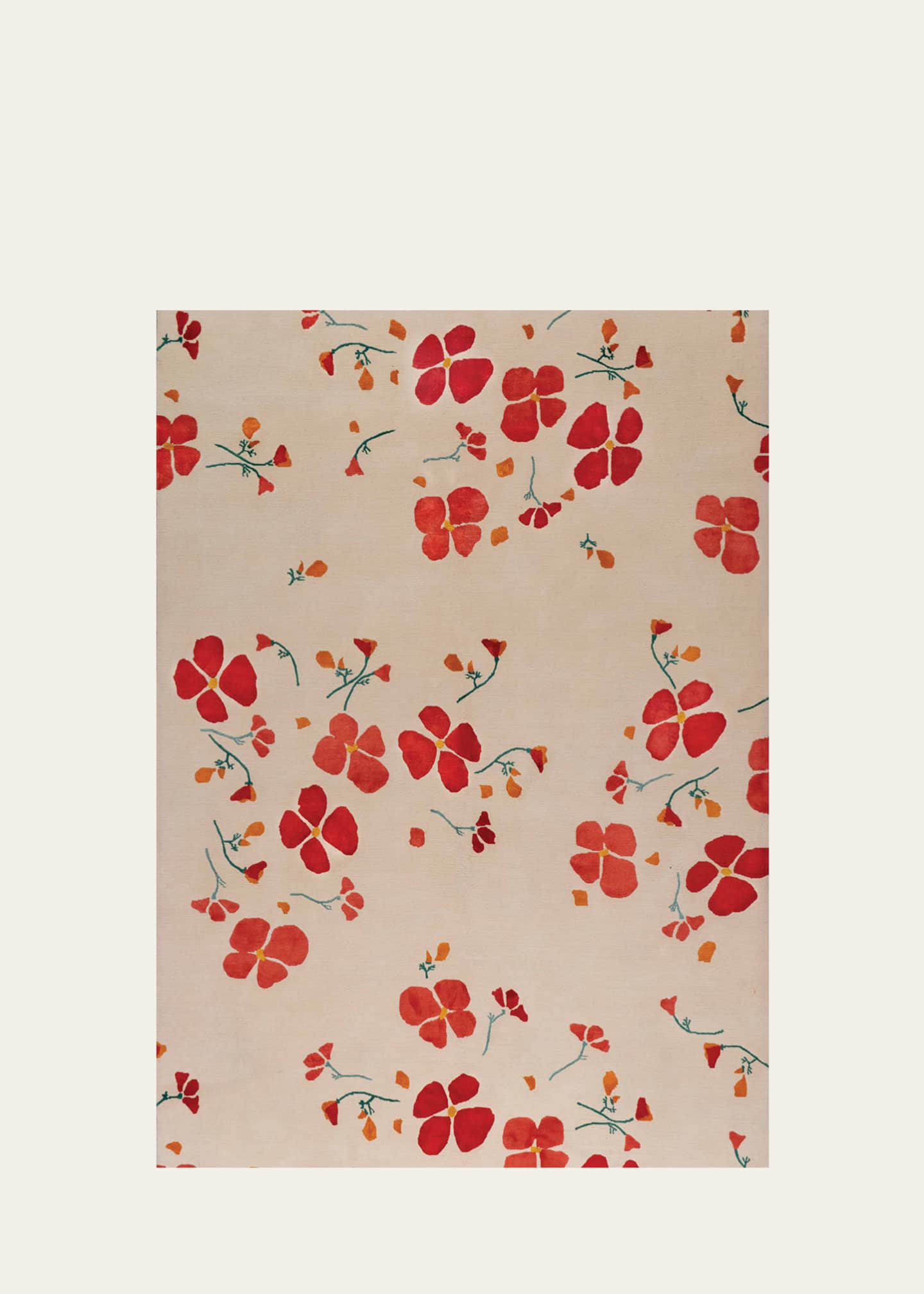 The Rug Company x Rodarte California Poppy Hand-Knotted Rug, 8' x 10' Image 1 of 3