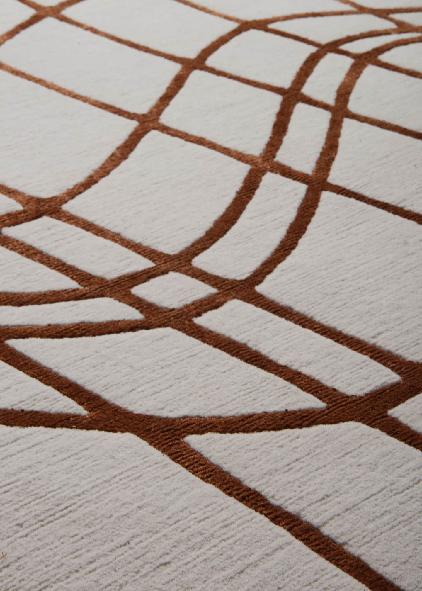The Rug Company x Kelly Wearstler Wavelength Rust Hand-Knotted Rug, 9' x 12' Image 2 of 3