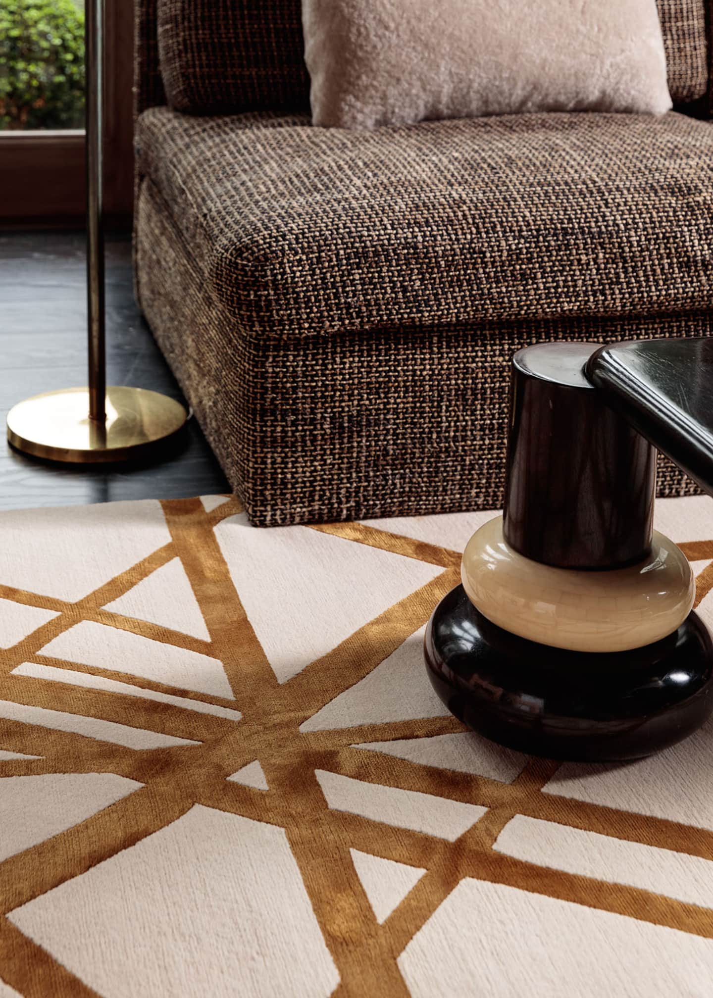 The Rug Company x Kelly Wearstler Channels Copper Hand-Knotted Rug, 6' x 9' Image 2 of 3