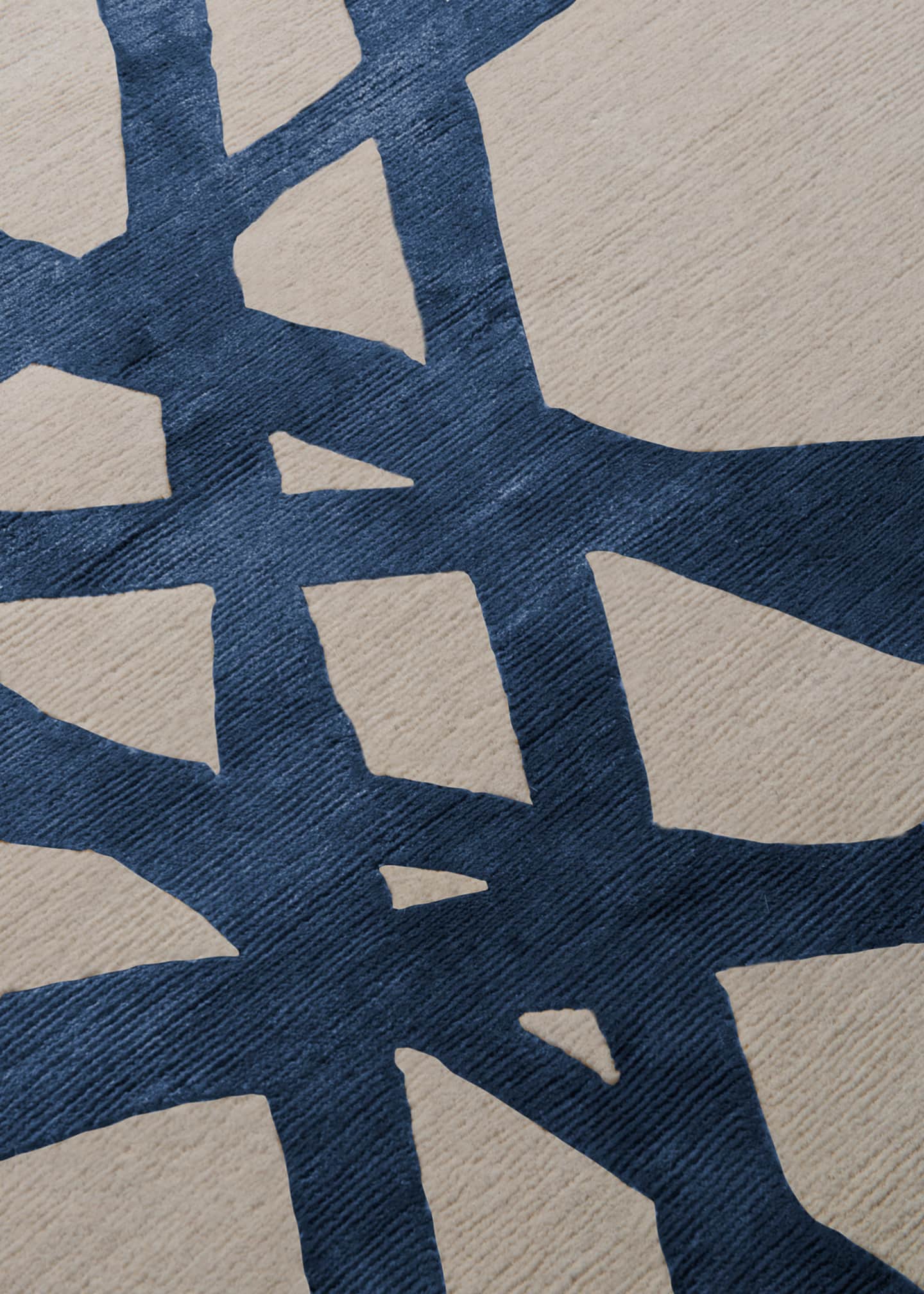 The Rug Company x Kelly Wearstler Channels Indigo Hand-Knotted Rug, 9' x 12' Image 3 of 4