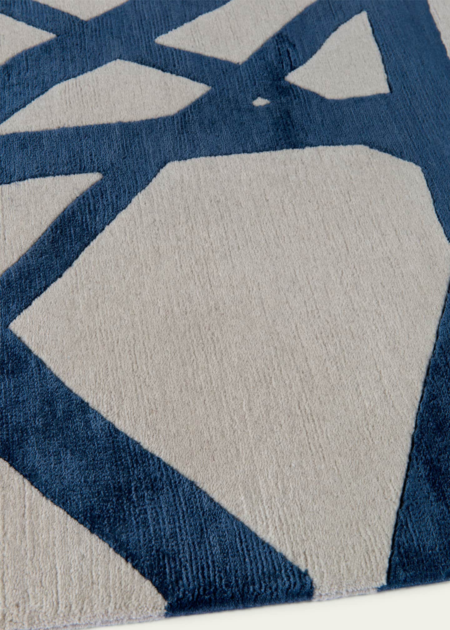 The Rug Company x Kelly Wearstler Channels Indigo Hand-Knotted Rug, 9' x 12' Image 4 of 4