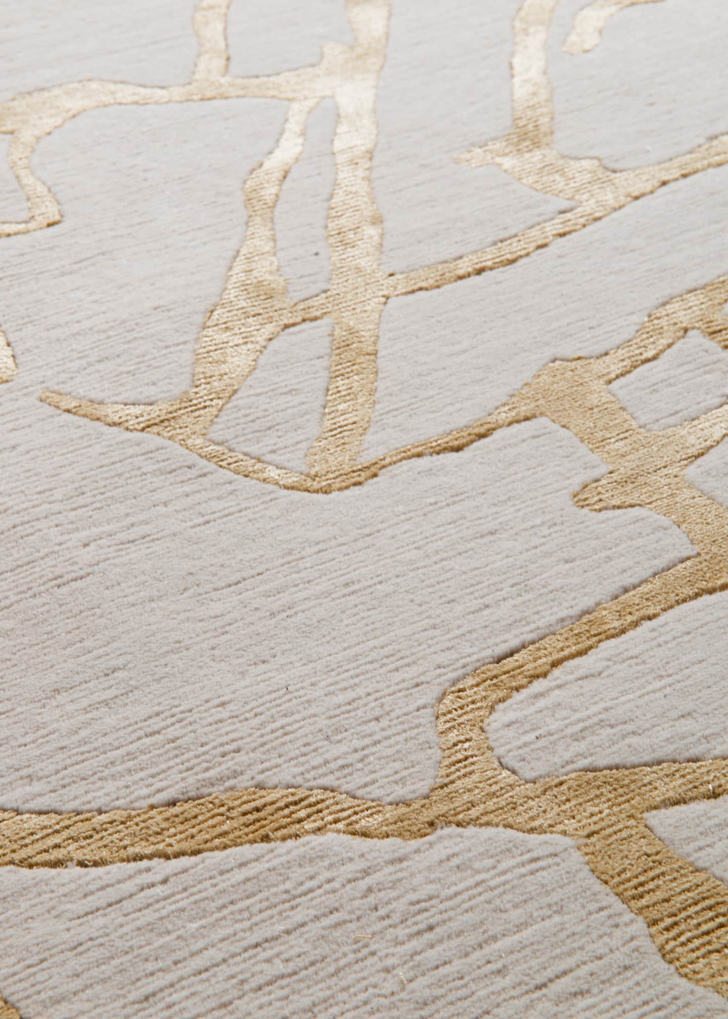 The Rug Company x Kelly Wearstler Tracery Gold Hand-Knotted Rug, 6' x 9' Image 2 of 3
