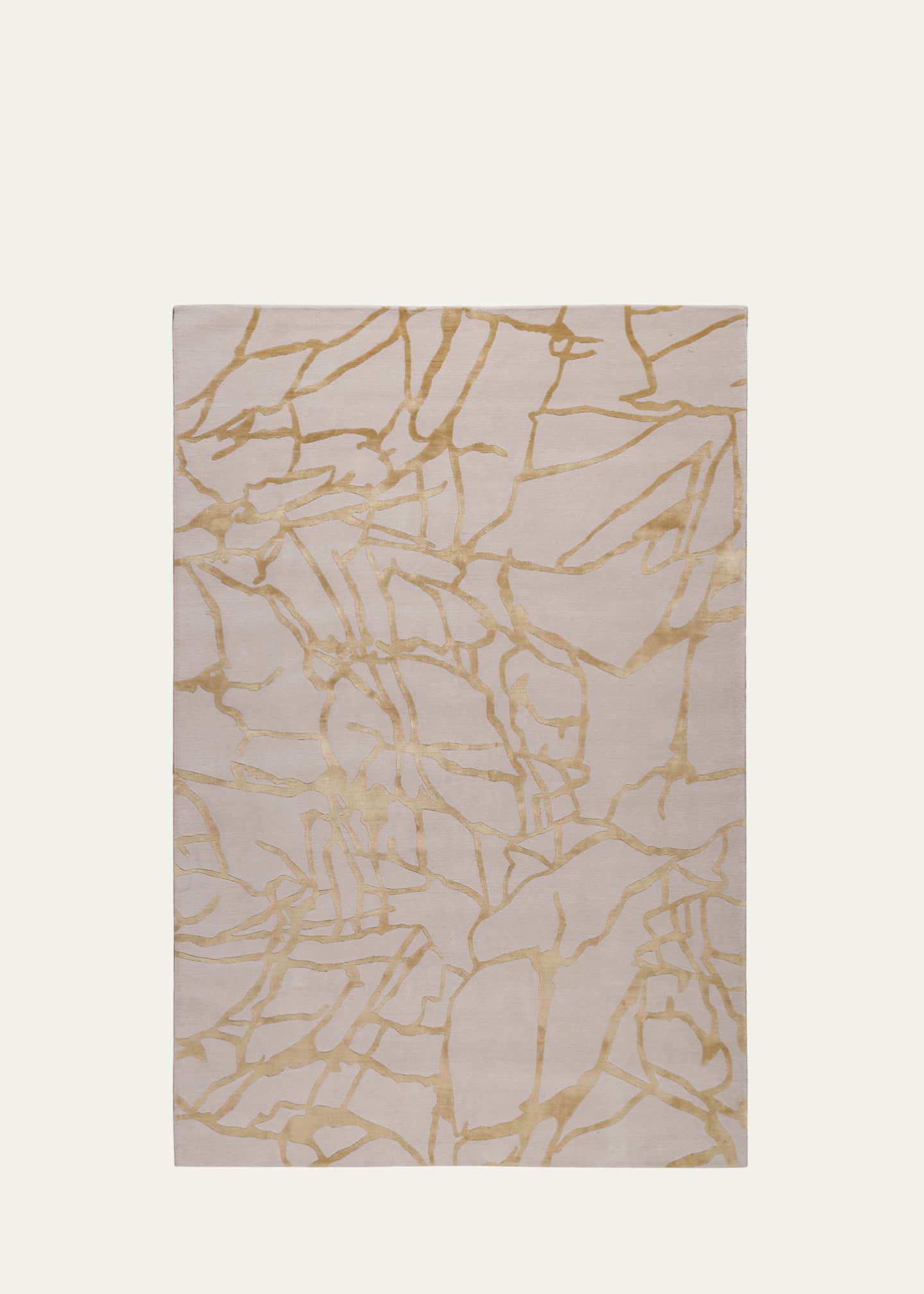 The Rug Company x Kelly Wearstler Tracery Gold Hand-Knotted Rug, 6' x 9' Image 1 of 3