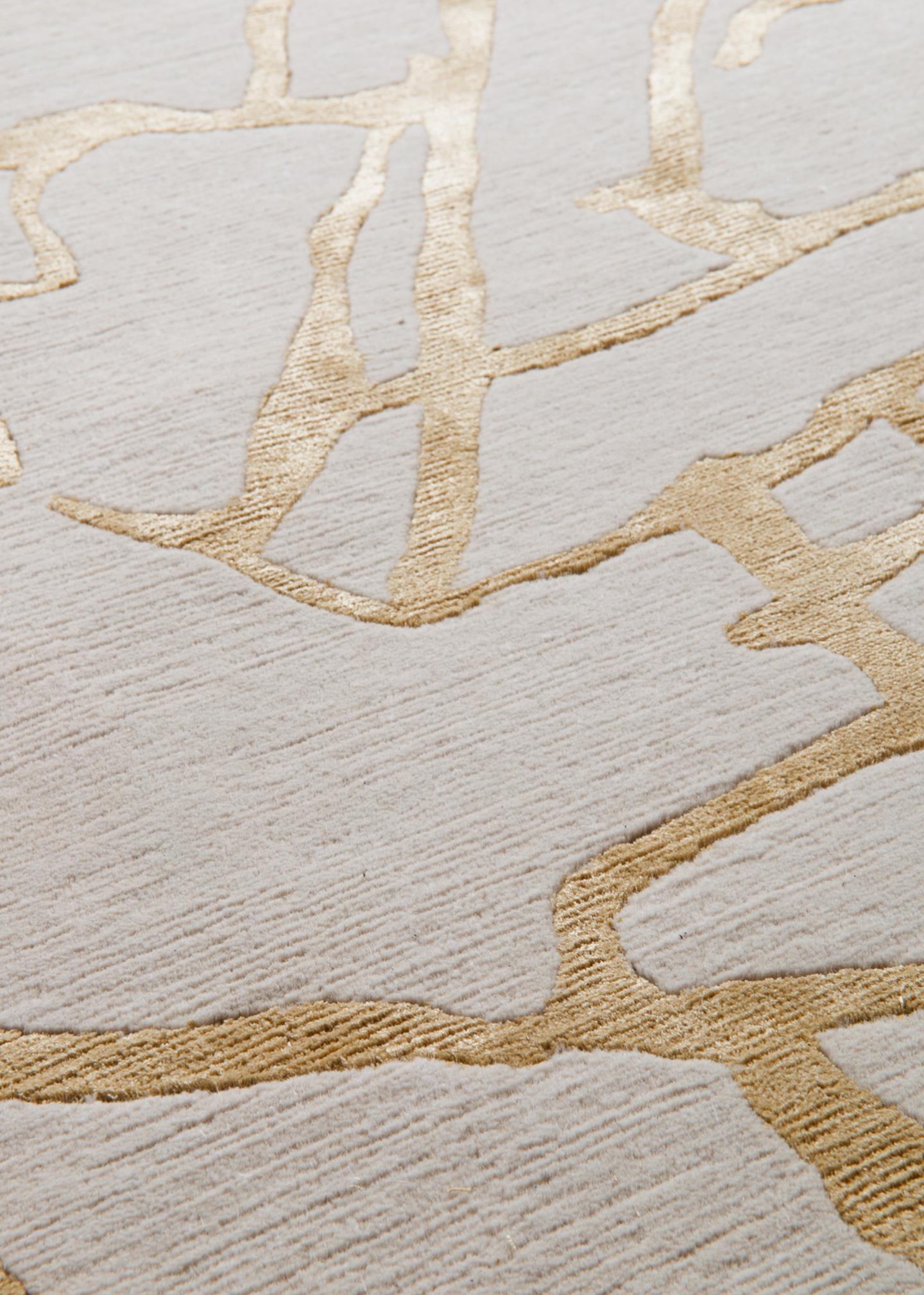 The Rug Company x Kelly Wearstler Tracery Gold Hand-Knotted Rug, 9' x ...