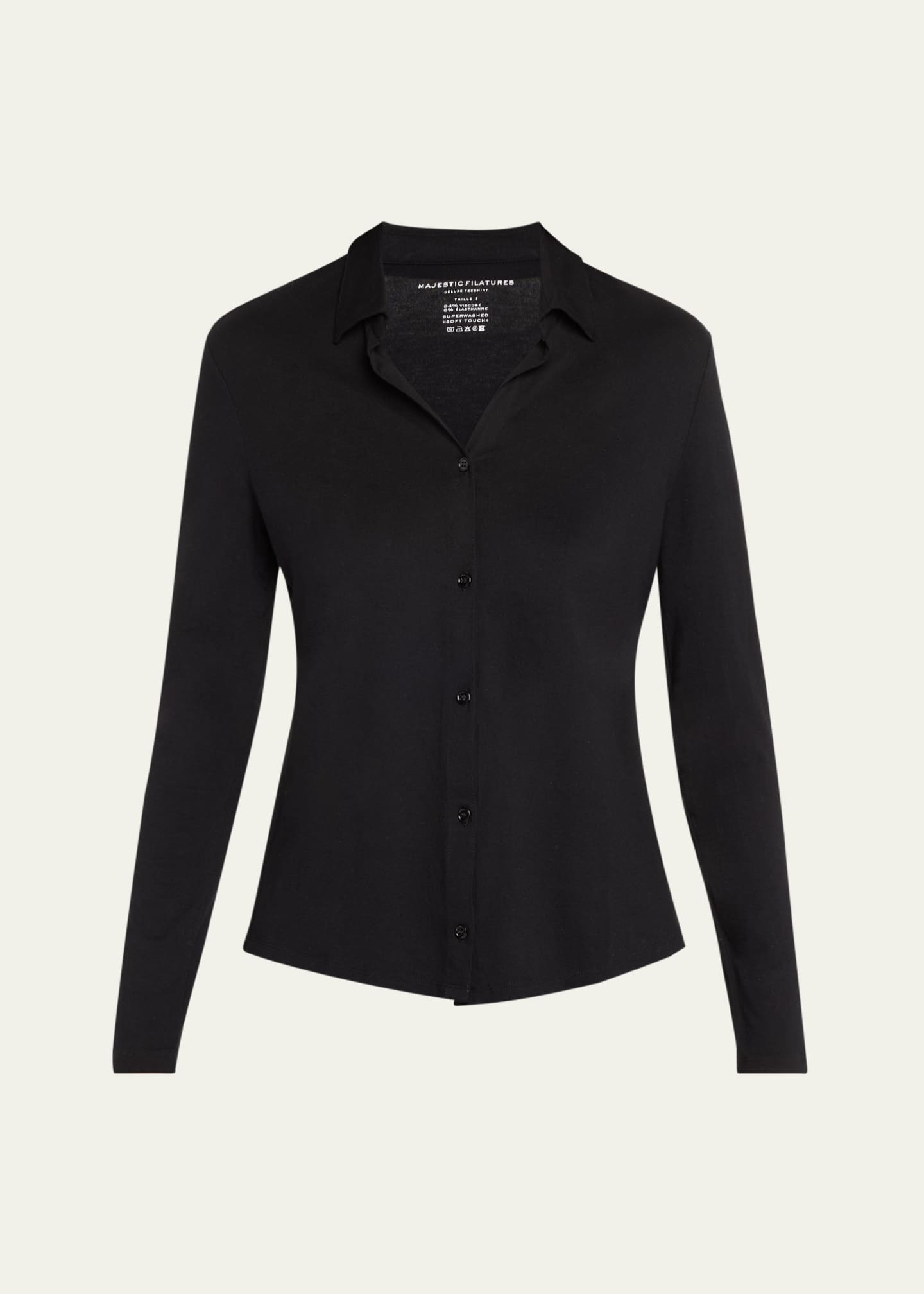 Majestic Filatures Soft Touch Button-Front Shirt Image 1 of 5