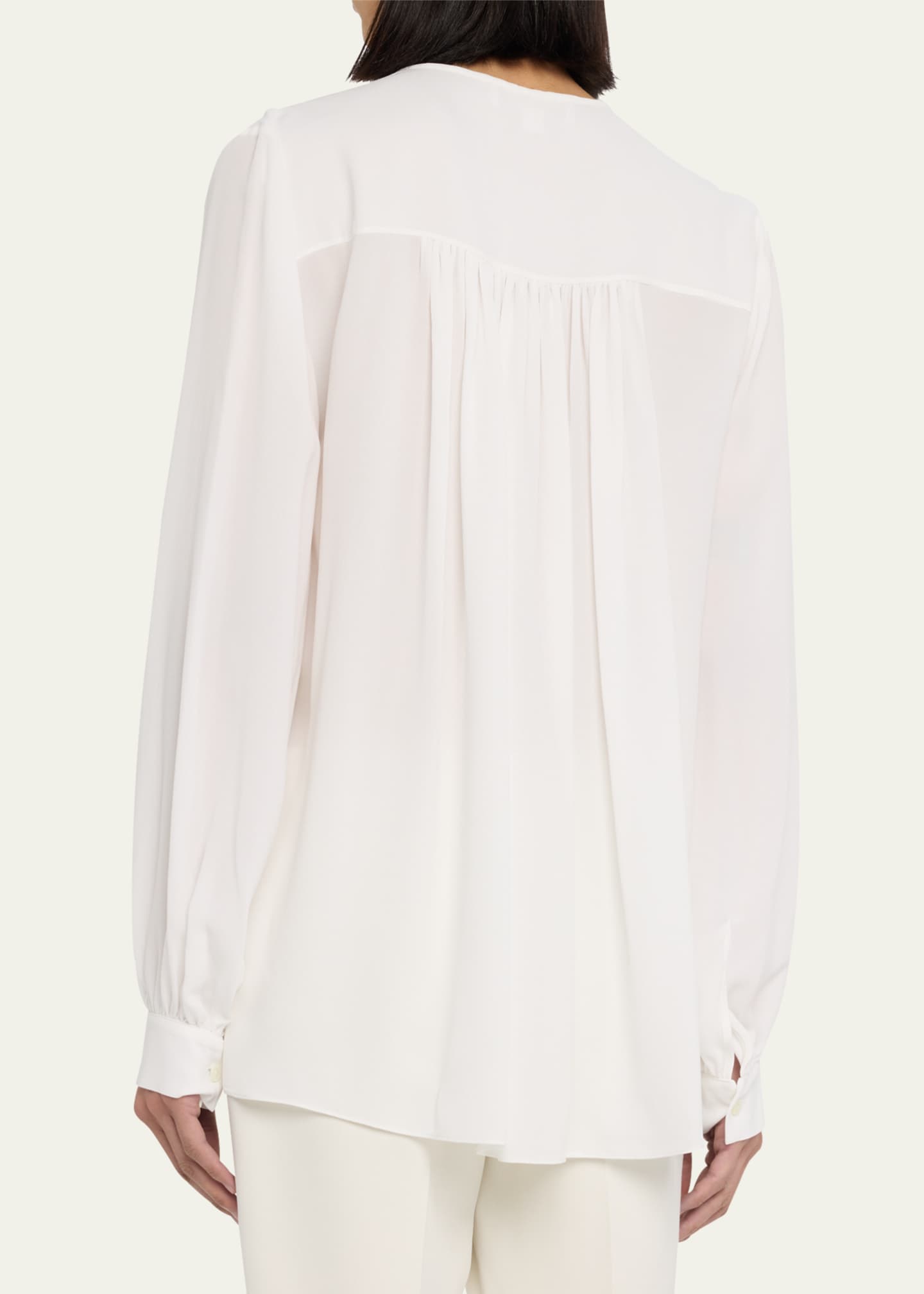 Michael kors hot sale white silk blouse