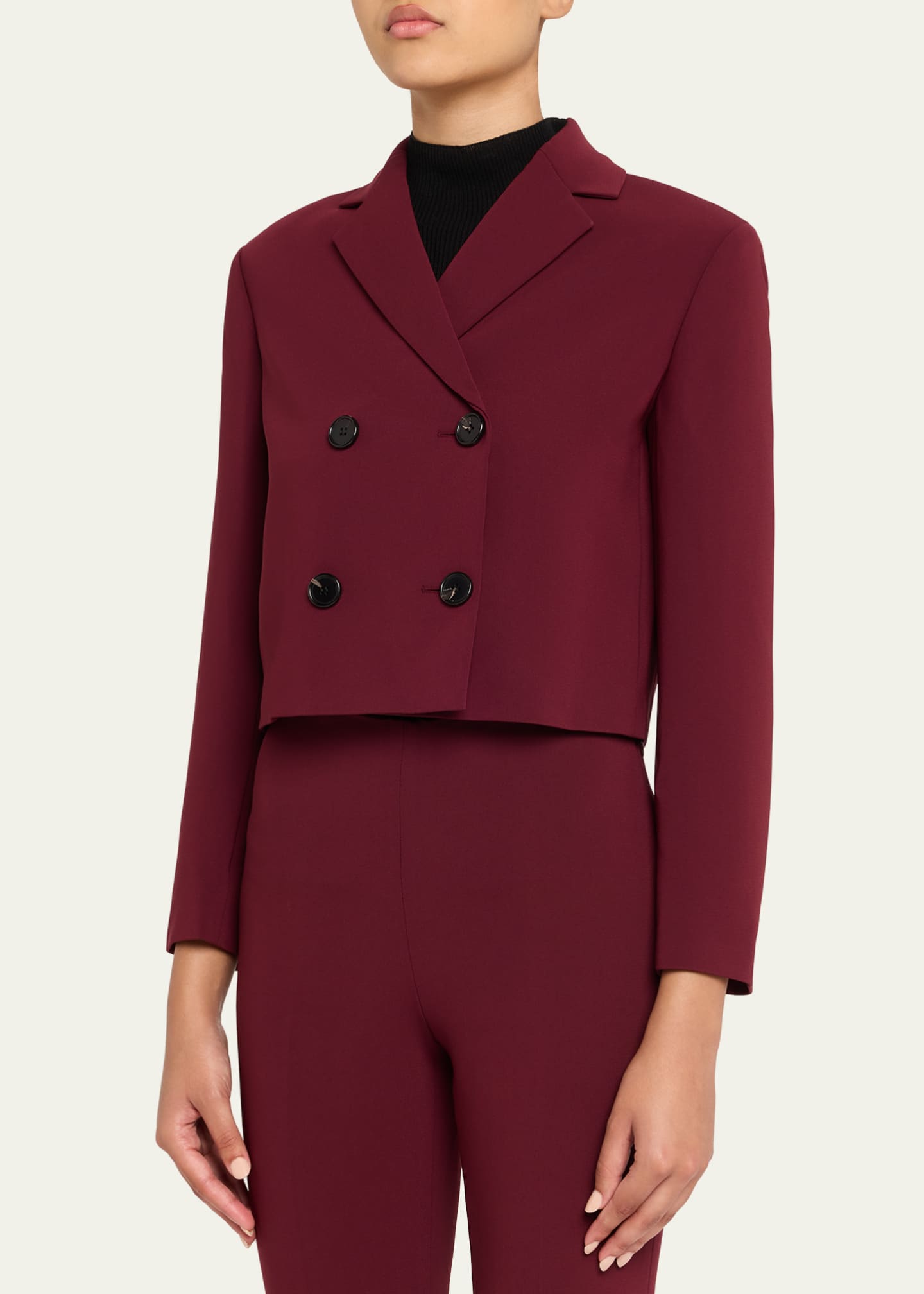 Theory Crop Double-Breasted Jacket Image 4 of 5