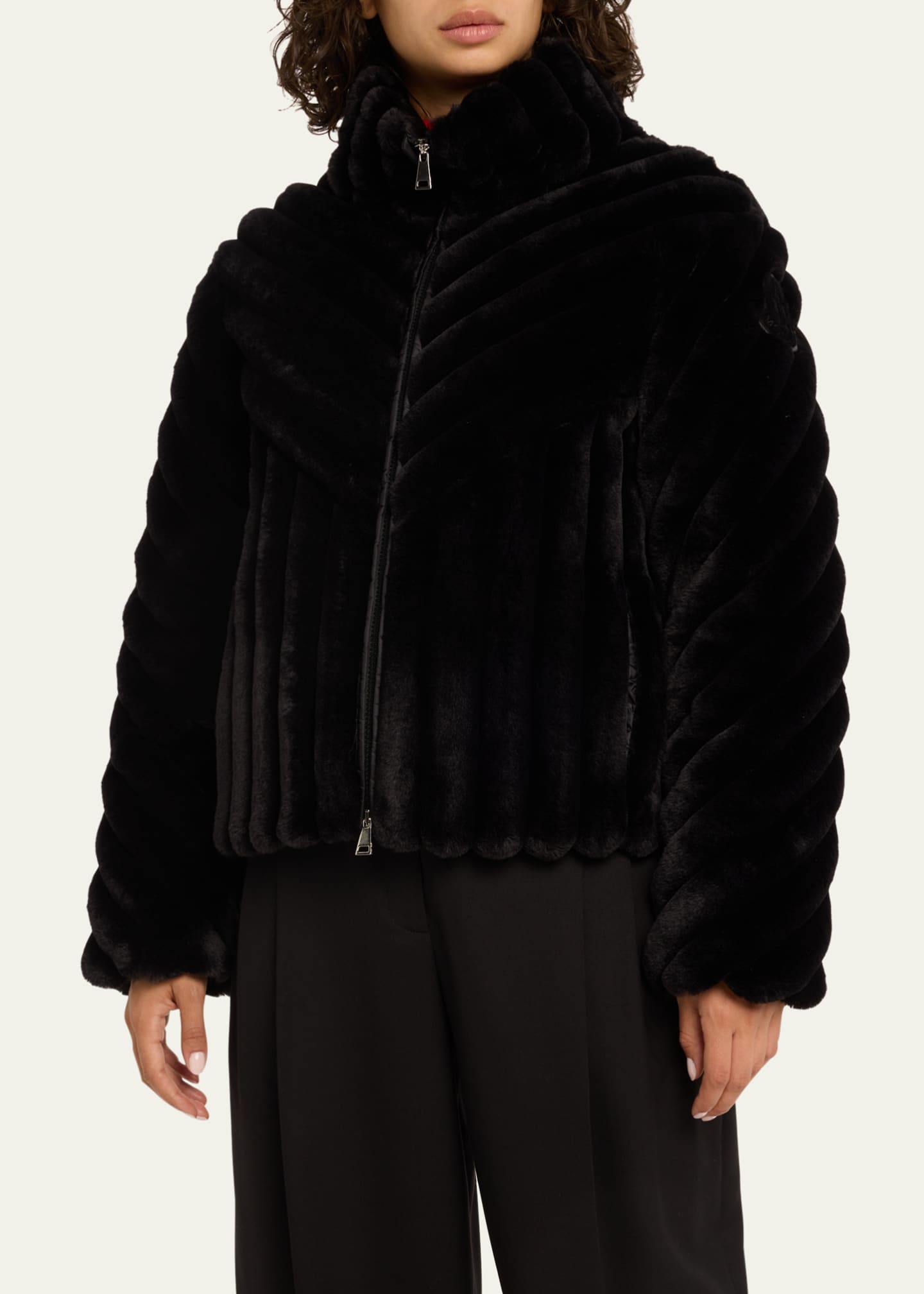 Fuzzy outlet puffer jacket