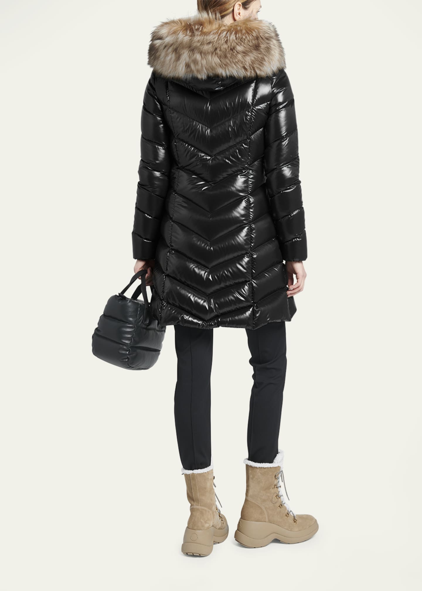 Moncler Fulmarre Faux Fur Long Puffer Coat - Bergdorf Goodman