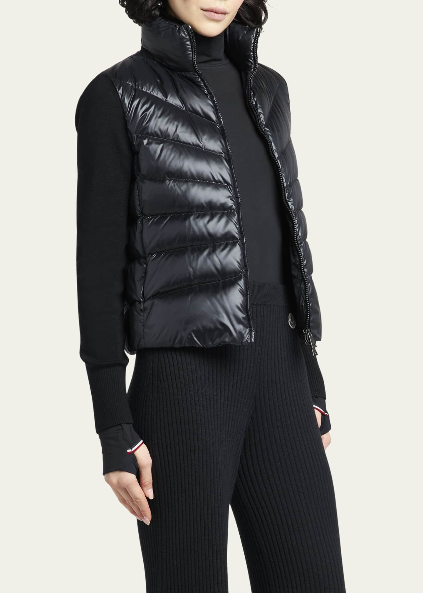 Moncler Wool-Blend Puffer Cardigan - Bergdorf Goodman