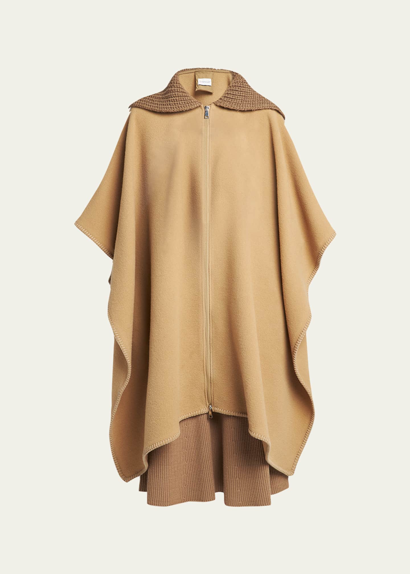 Moncler wool cape on sale